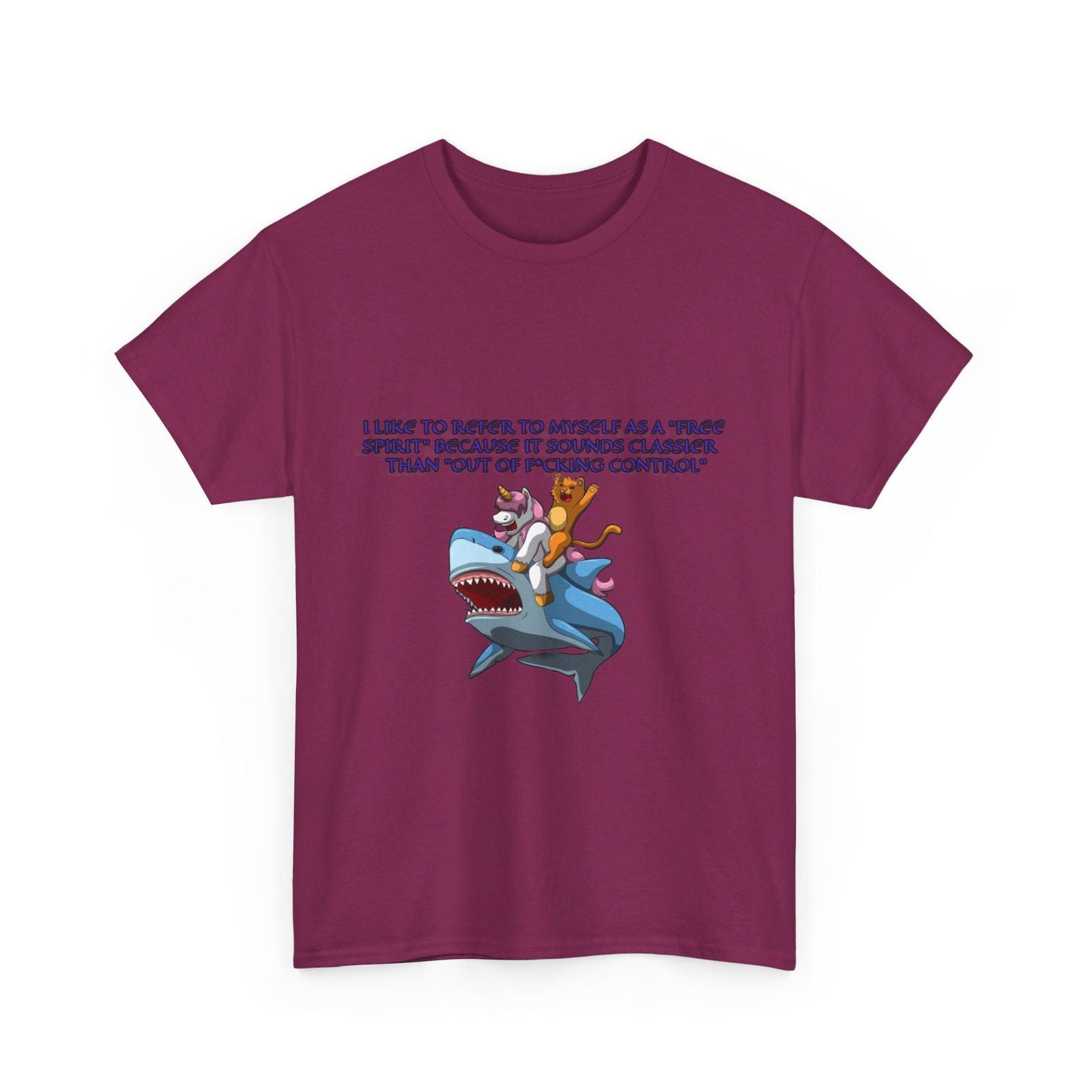 Free Spirit Out Of Control Unisex Heavy Cotton Tee - S - Mart Shop Smart Treasures