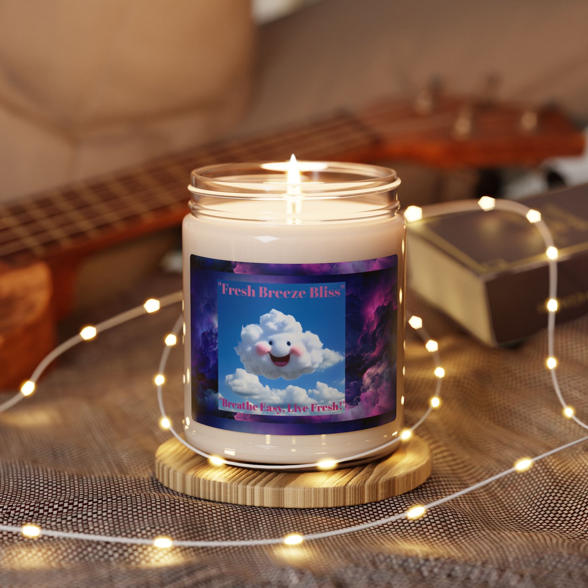 Fresh Breeze Bliss Scented Soy Candle - Breathe Easy, Live Fresh! 9oz - S-Mart Shop Smart Treasures