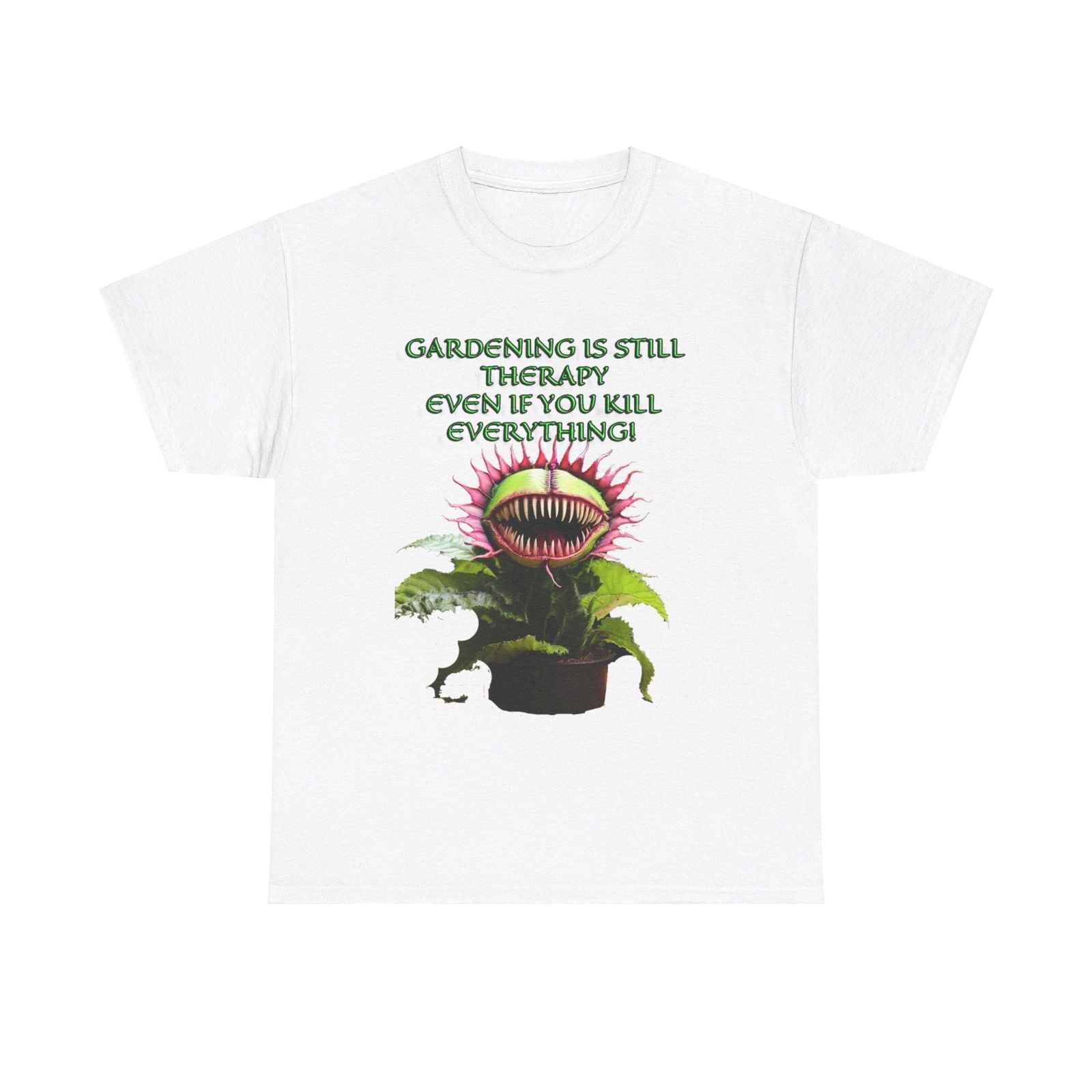 Gardening Is Therapy Unisex Heavy Cotton Tee - S - Mart Shop Smart Treasures