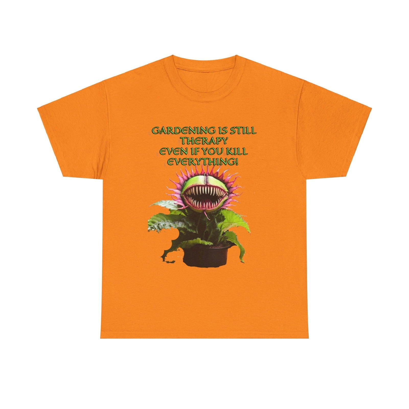 Gardening Is Therapy Unisex Heavy Cotton Tee - S - Mart Shop Smart Treasures