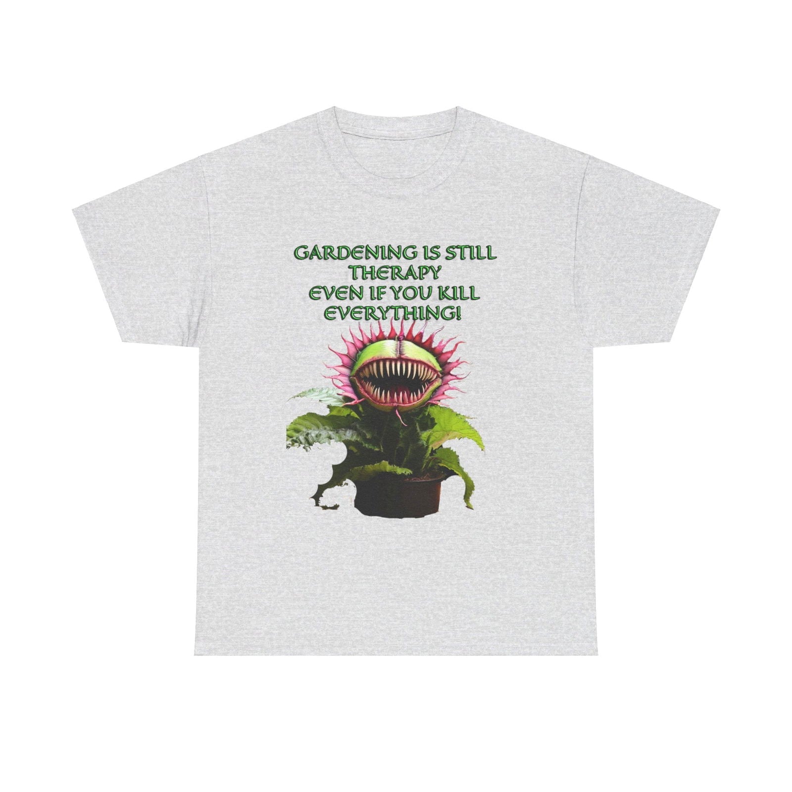 Gardening Is Therapy Unisex Heavy Cotton Tee - S - Mart Shop Smart Treasures
