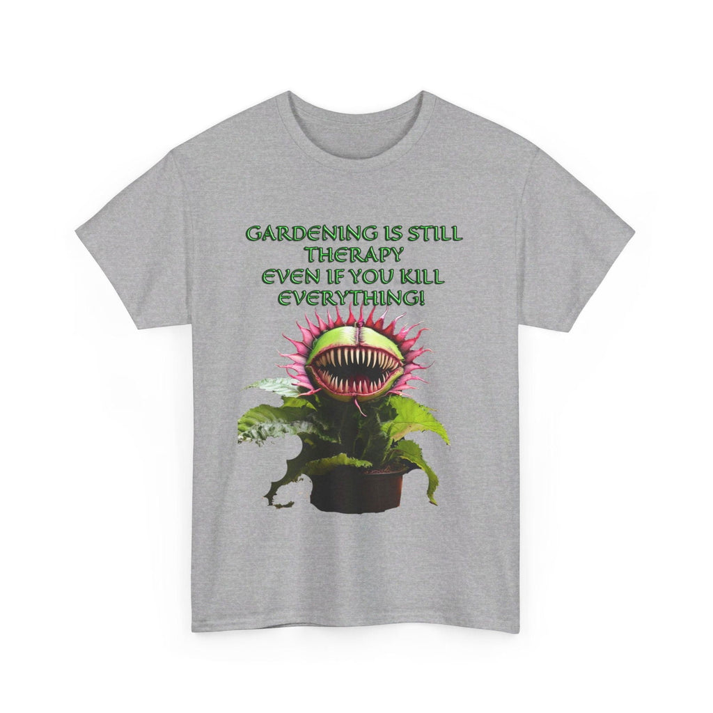 Gardening Is Therapy Unisex Heavy Cotton Tee - S - Mart Shop Smart Treasures