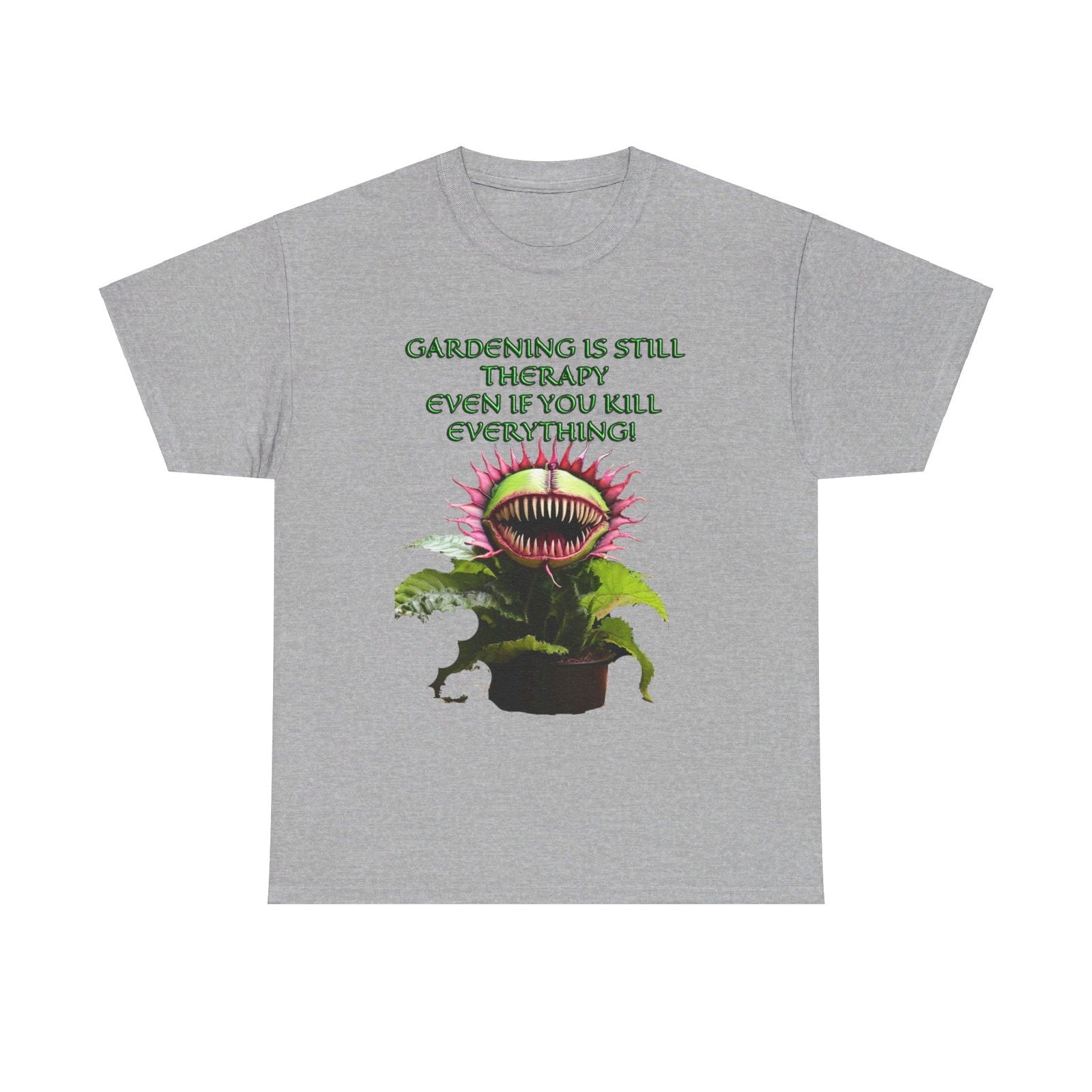Gardening Is Therapy Unisex Heavy Cotton Tee - S - Mart Shop Smart Treasures