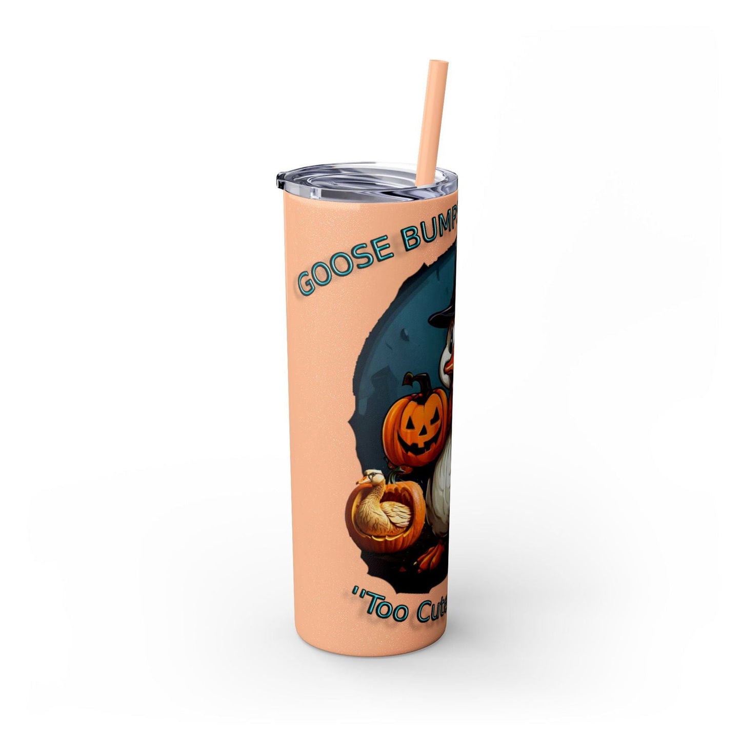 Goose Bumps And Ghouls Too Cute To Spook Skinny Tumbler with Straw, 20oz - S-Mart Shop Smart Treasures