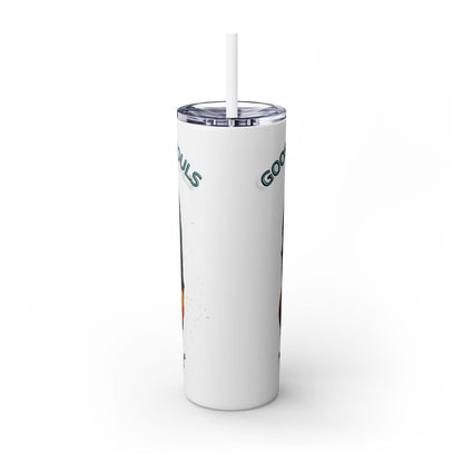 Goose Bumps And Ghouls Too Cute To Spook Skinny Tumbler with Straw, 20oz - S-Mart Shop Smart Treasures