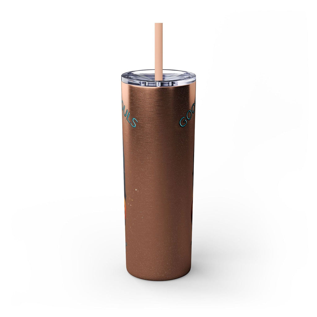 Goose Bumps And Ghouls Too Cute To Spook Skinny Tumbler with Straw, 20oz - S-Mart Shop Smart Treasures
