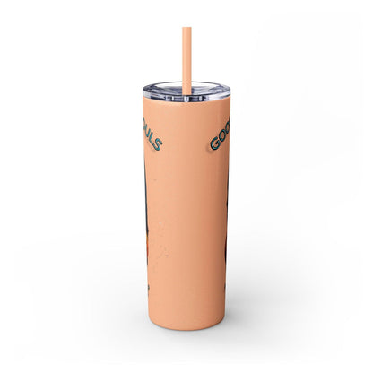 Goose Bumps And Ghouls Too Cute To Spook Skinny Tumbler with Straw, 20oz - S-Mart Shop Smart Treasures