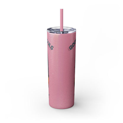 Goose Bumps And Ghouls Too Cute To Spook Skinny Tumbler with Straw, 20oz - S-Mart Shop Smart Treasures