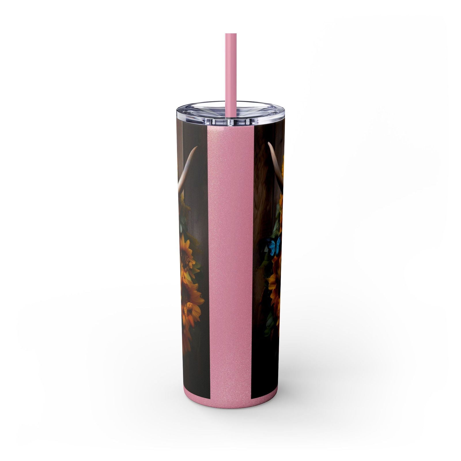 Highland Cow Skinny Tumbler with Straw, 20oz - S-Mart Shop Smart Treasures