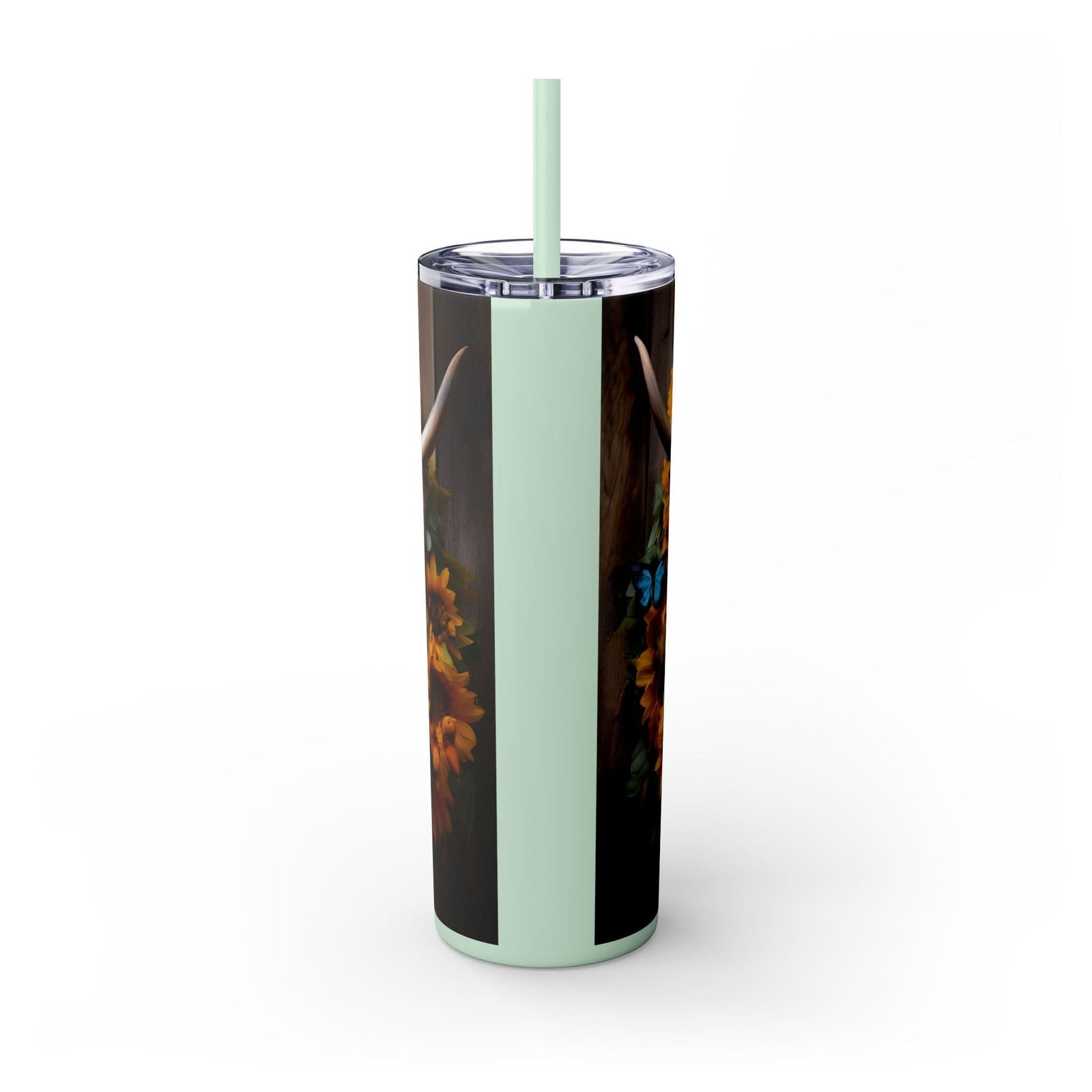 Highland Cow Skinny Tumbler with Straw, 20oz - S-Mart Shop Smart Treasures