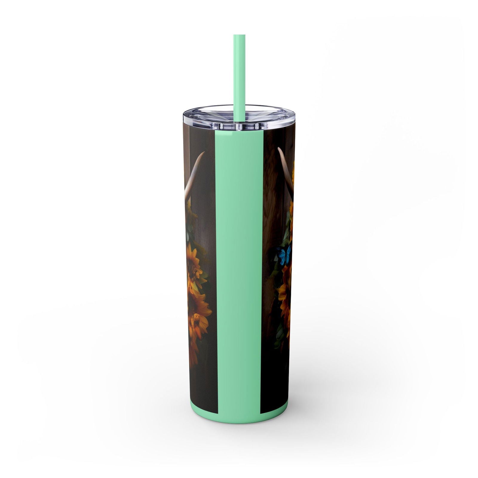 Highland Cow Skinny Tumbler with Straw, 20oz - S-Mart Shop Smart Treasures