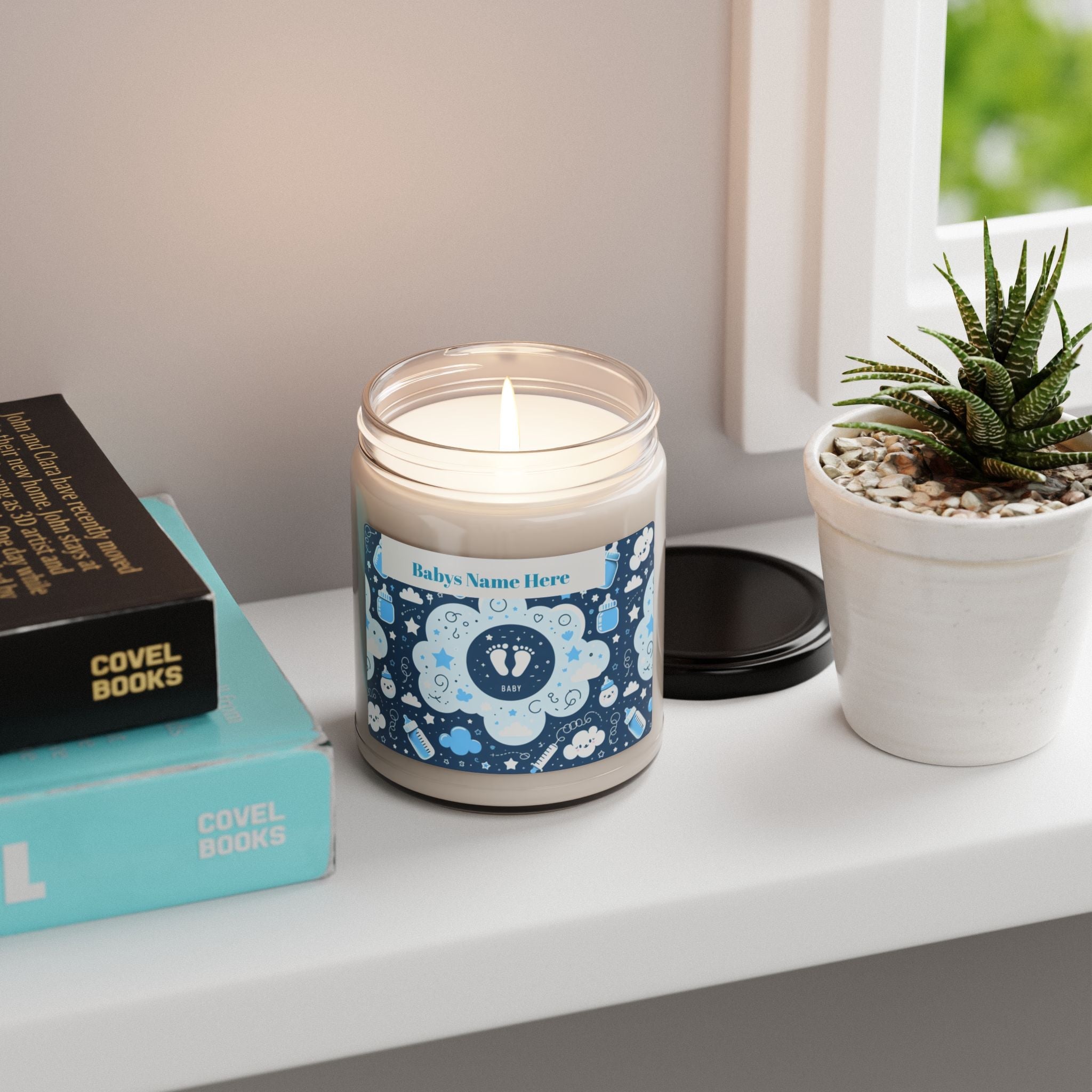 Its A Boy Baby Shower Scented Soy Candle - 9oz Gift - S-Mart Shop Smart Treasures