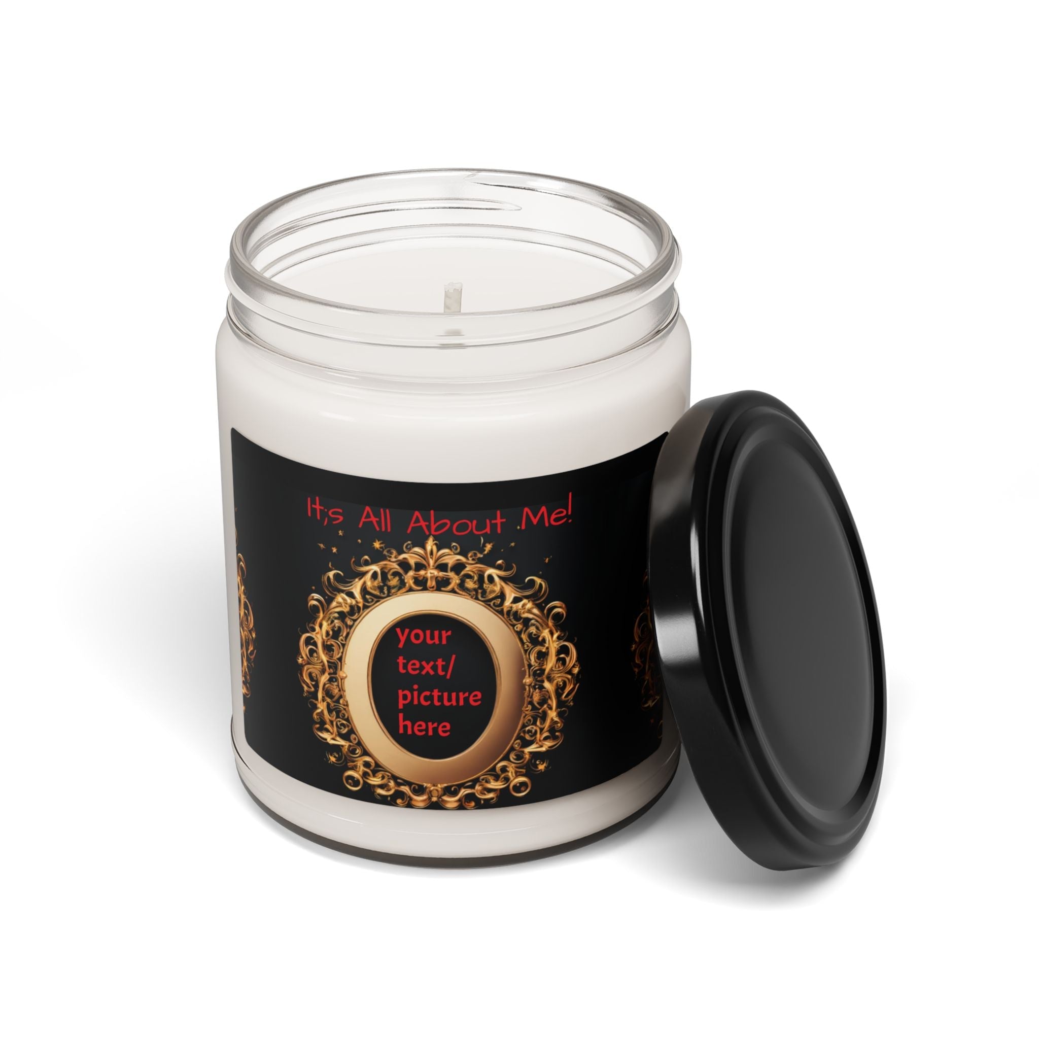 Its All About ME! Customizable Soy Candle - Personalizable 9oz Soy Candle with Elegant Frame Design - S-Mart Shop Smart Treasures