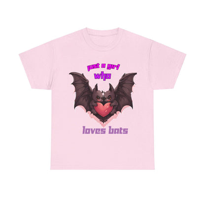 Just a Girl Who Loves Bats Unisex Heavy Cotton Tee - S-Mart Shop Smart Treasures