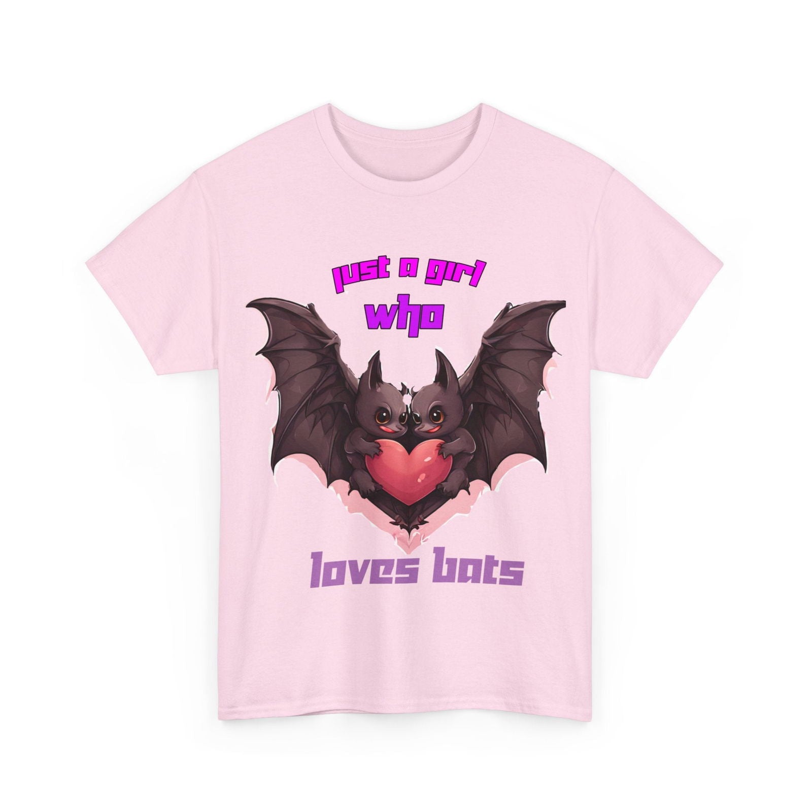 Just a Girl Who Loves Bats Unisex Heavy Cotton Tee - S-Mart Shop Smart Treasures