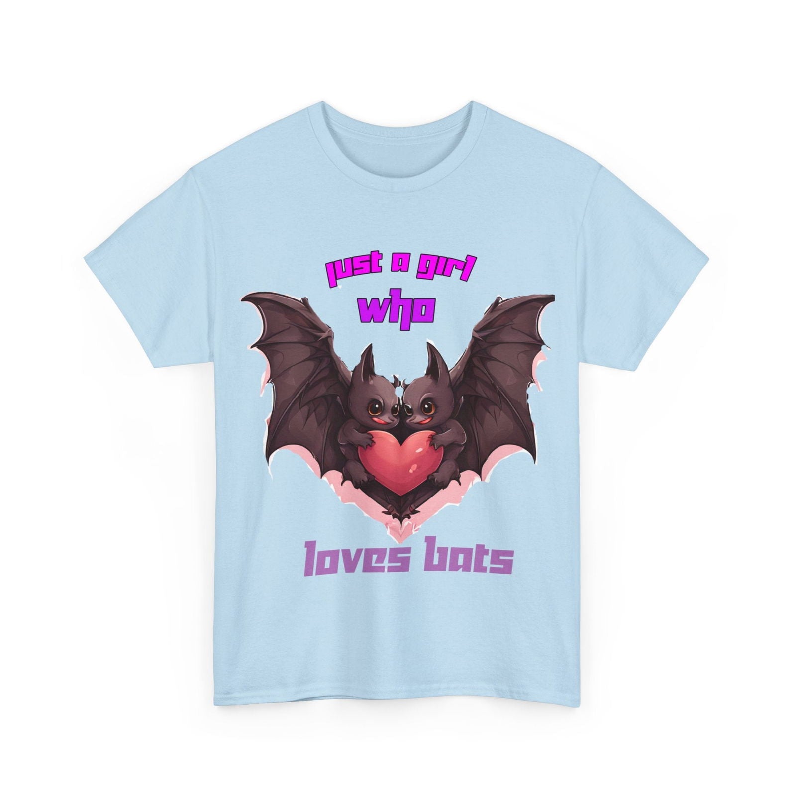 Just a Girl Who Loves Bats Unisex Heavy Cotton Tee - S-Mart Shop Smart Treasures
