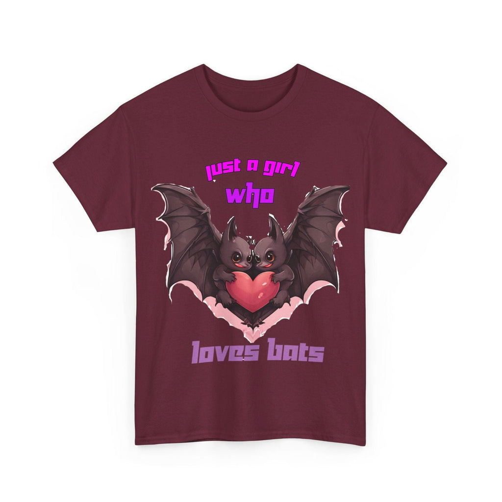 Just a Girl Who Loves Bats Unisex Heavy Cotton Tee - S-Mart Shop Smart Treasures