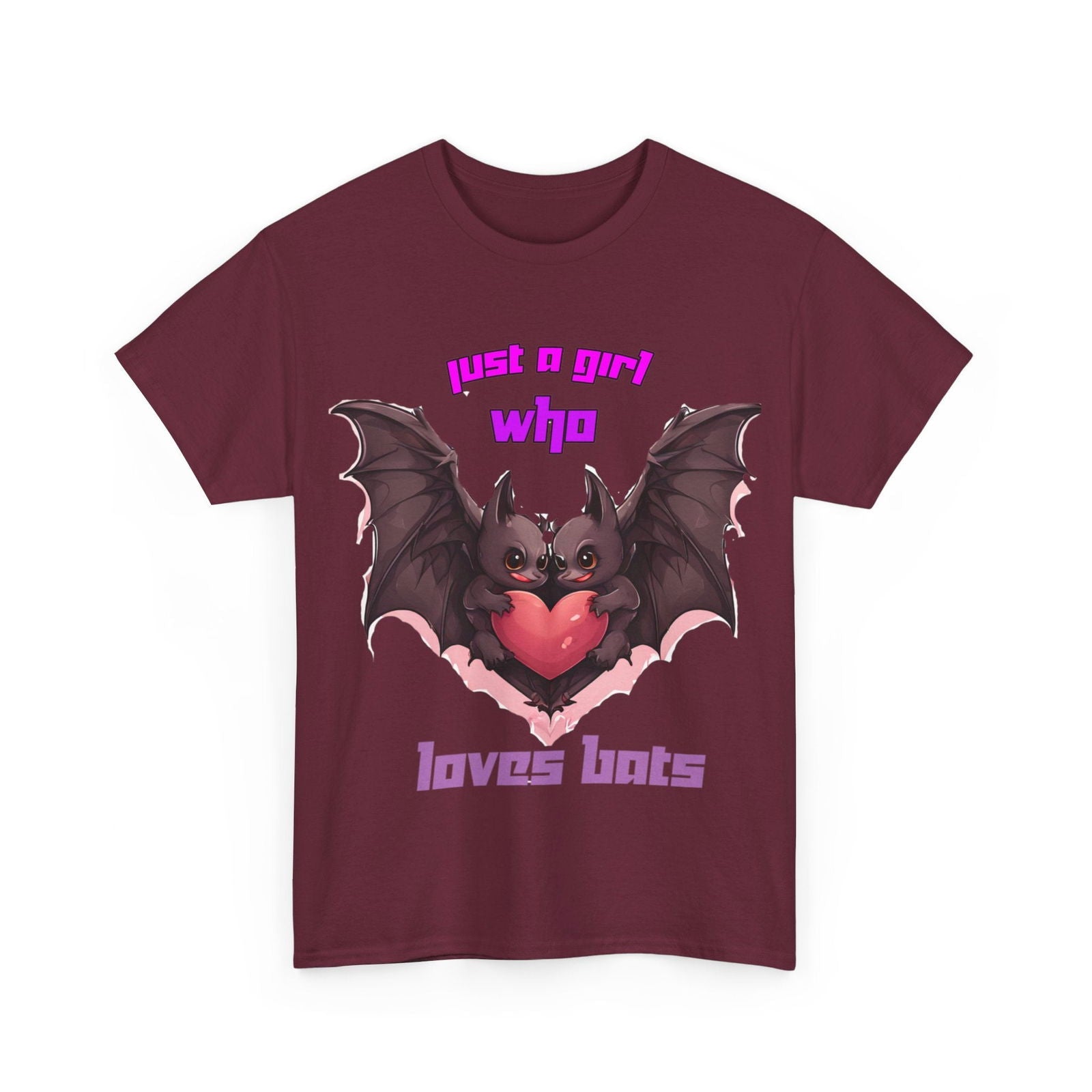Just a Girl Who Loves Bats Unisex Heavy Cotton Tee - S-Mart Shop Smart Treasures