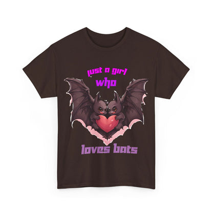 Just a Girl Who Loves Bats Unisex Heavy Cotton Tee - S-Mart Shop Smart Treasures