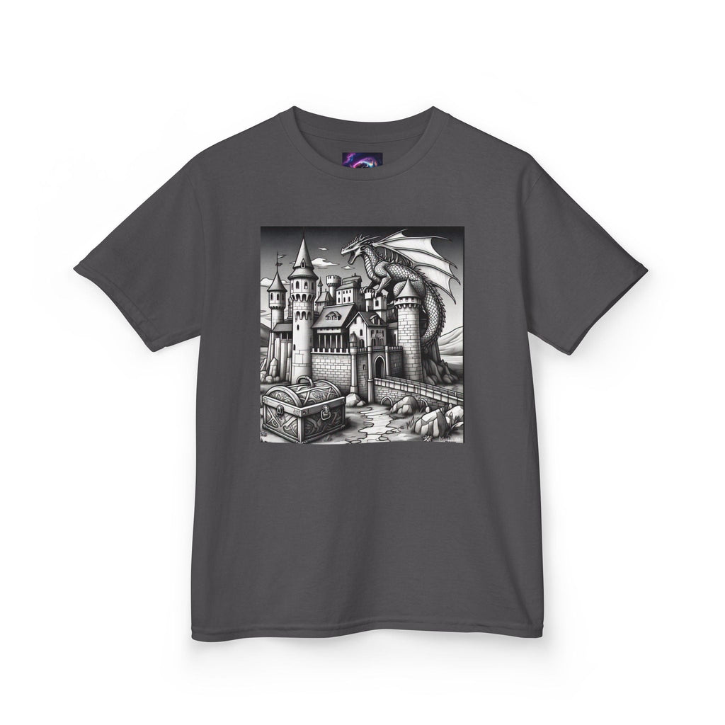 Kids Color Your Own Dragon Castle Tee - Fantasy Adventure Shirt for Imaginative Play - S-Mart Shop Smart Treasures