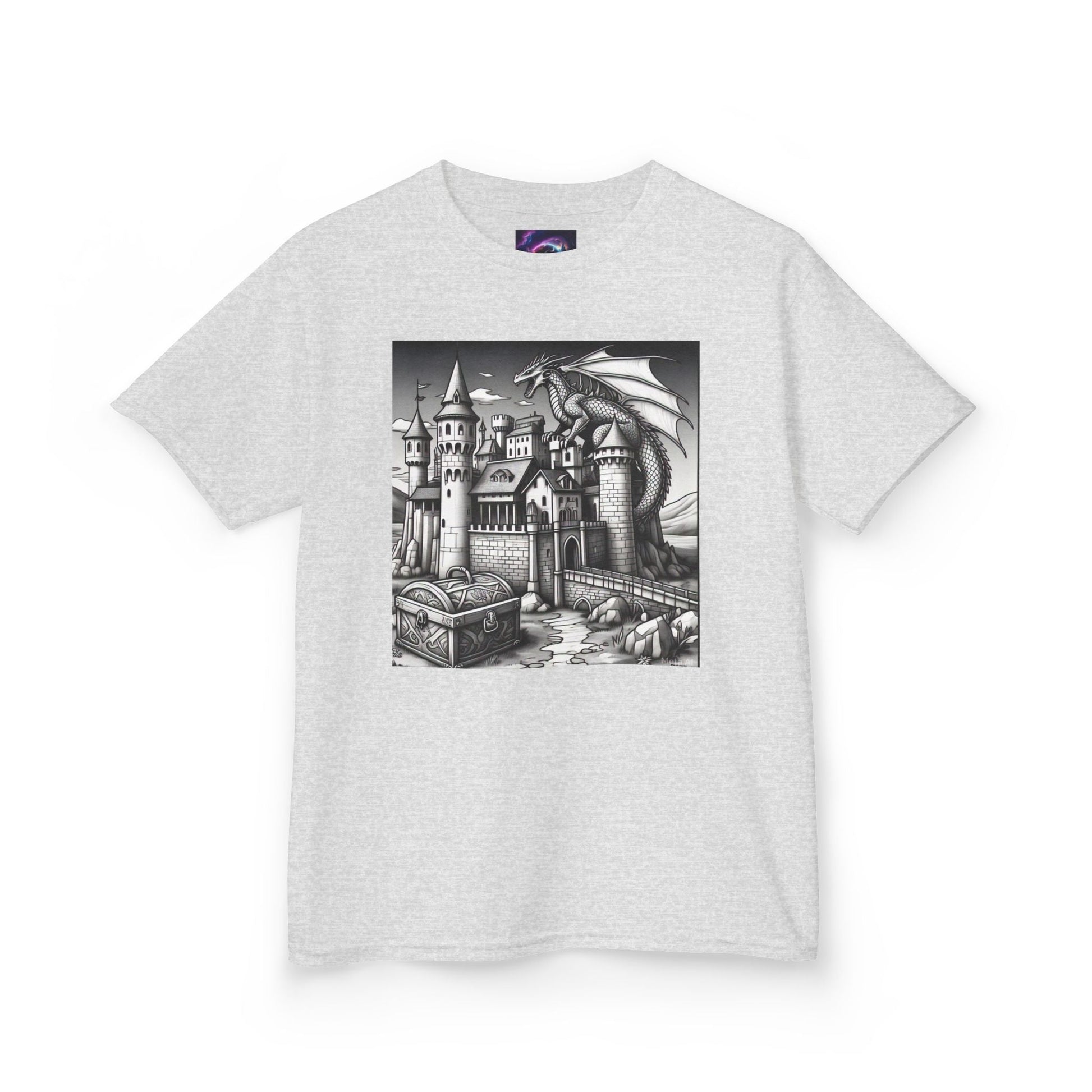 Kids Color Your Own Dragon Castle Tee - Fantasy Adventure Shirt for Imaginative Play - S-Mart Shop Smart Treasures