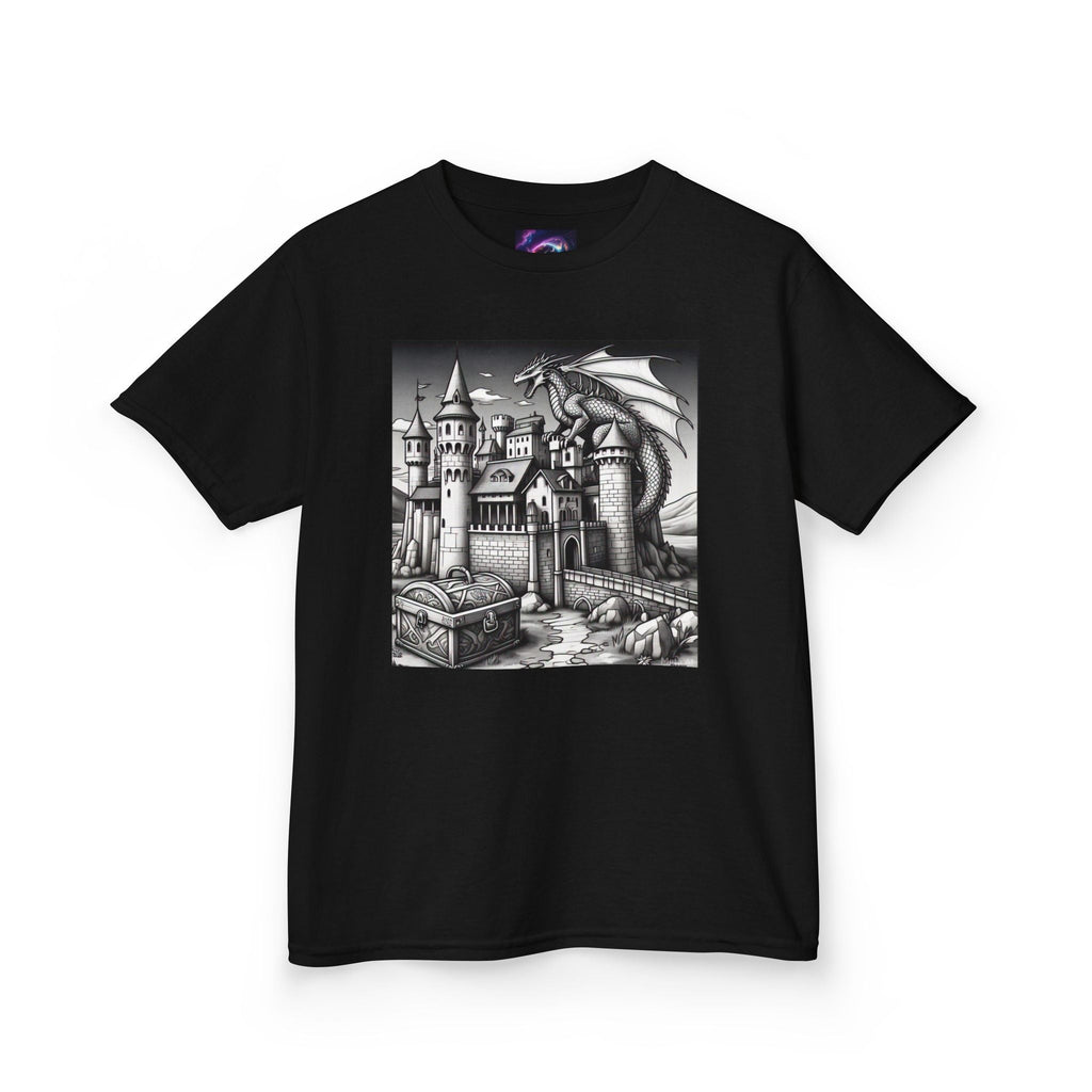 Kids Color Your Own Dragon Castle Tee - Fantasy Adventure Shirt for Imaginative Play - S-Mart Shop Smart Treasures