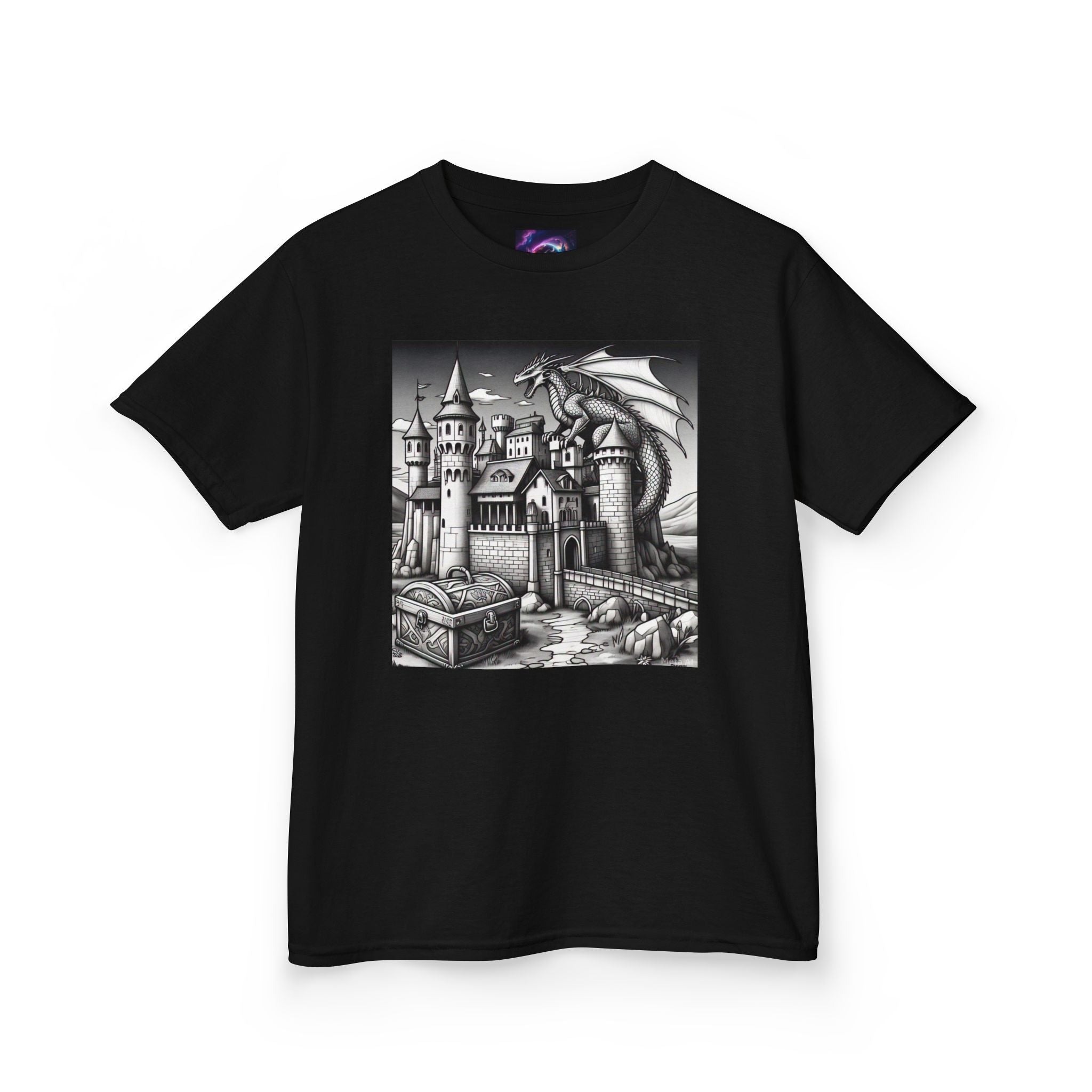 Kids Color Your Own Dragon Castle Tee - Fantasy Adventure Shirt for Imaginative Play - S-Mart Shop Smart Treasures
