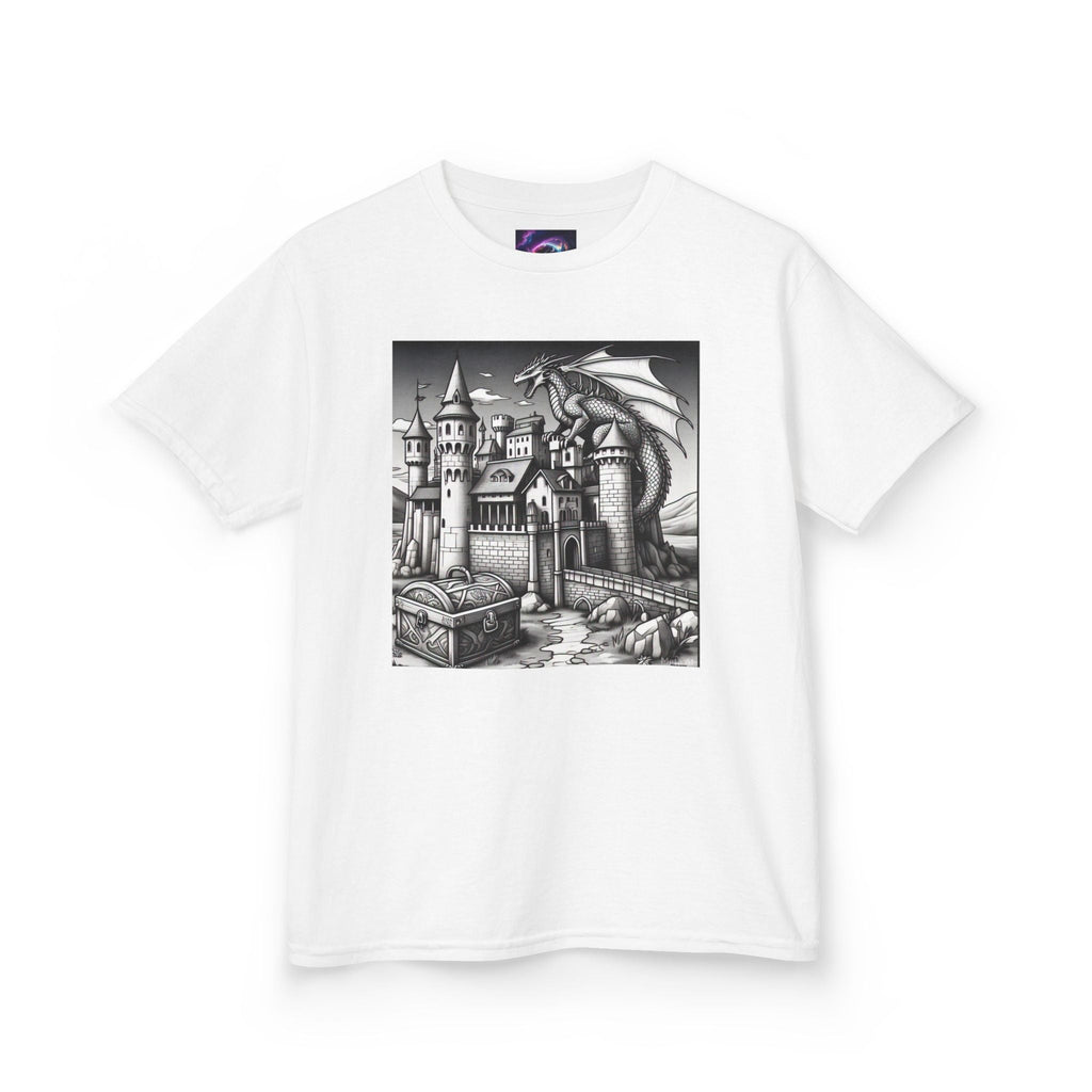 Kids Color Your Own Dragon Castle Tee - Fantasy Adventure Shirt for Imaginative Play - S-Mart Shop Smart Treasures