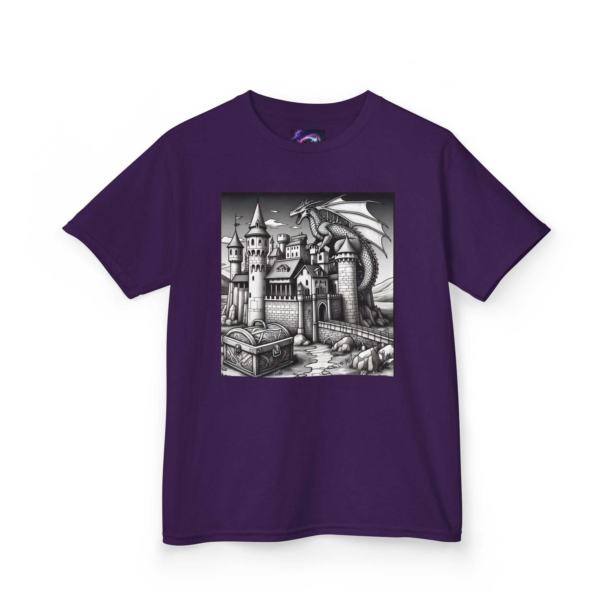 Kids Color Your Own Dragon Castle Tee - Fantasy Adventure Shirt for Imaginative Play - S-Mart Shop Smart Treasures