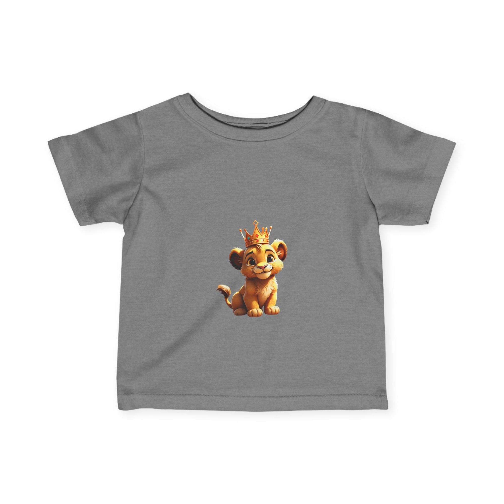 King Lion Infant Tee - Cute Baby Shirt for New Parents, Ideal Gift for Birthdays & Celebrations - S - Mart Shop Smart Treasures