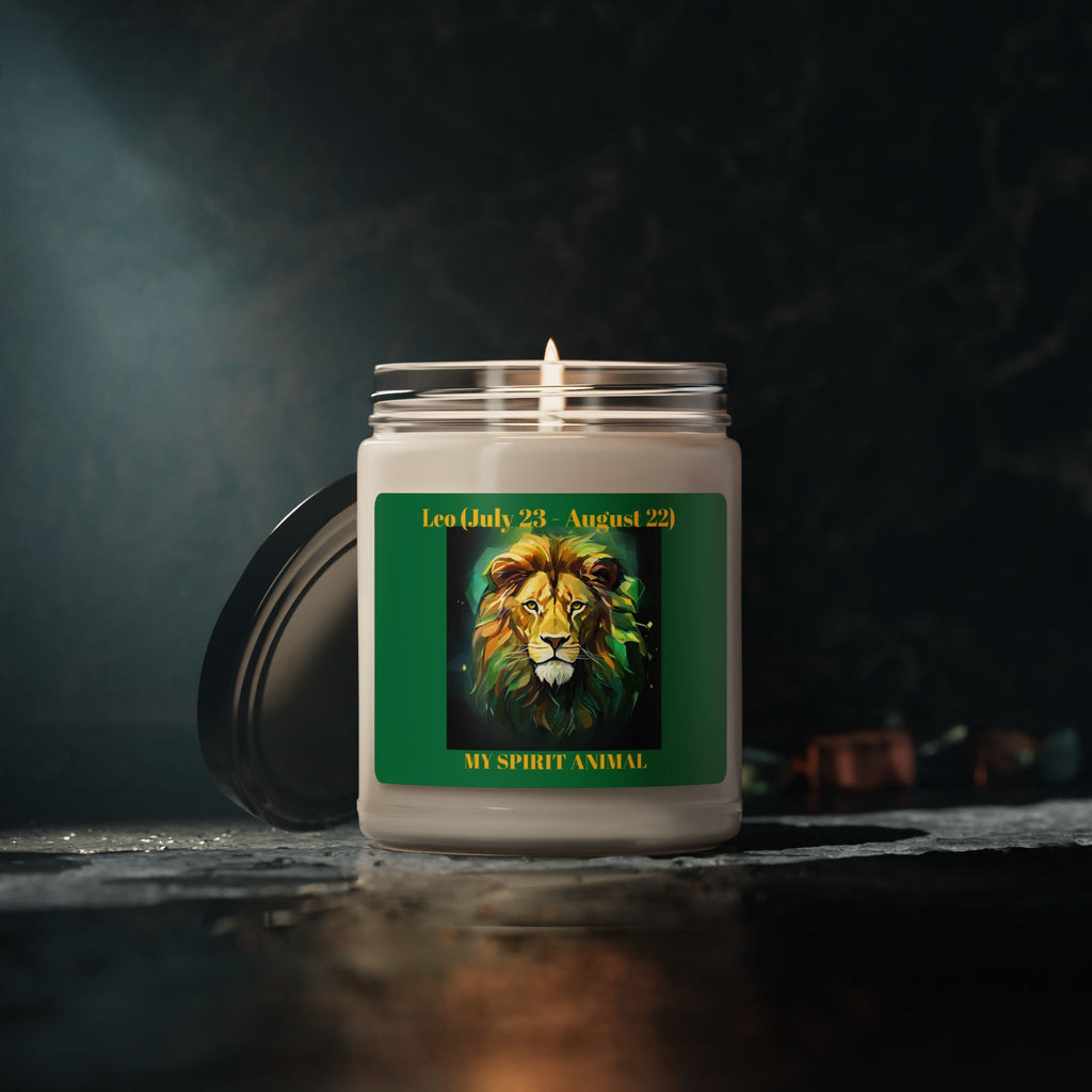 Leo Zodiac Scented Soy Candle - 9oz Aromatherapy Candle for Astrology Lovers - S-Mart Shop Smart Treasures