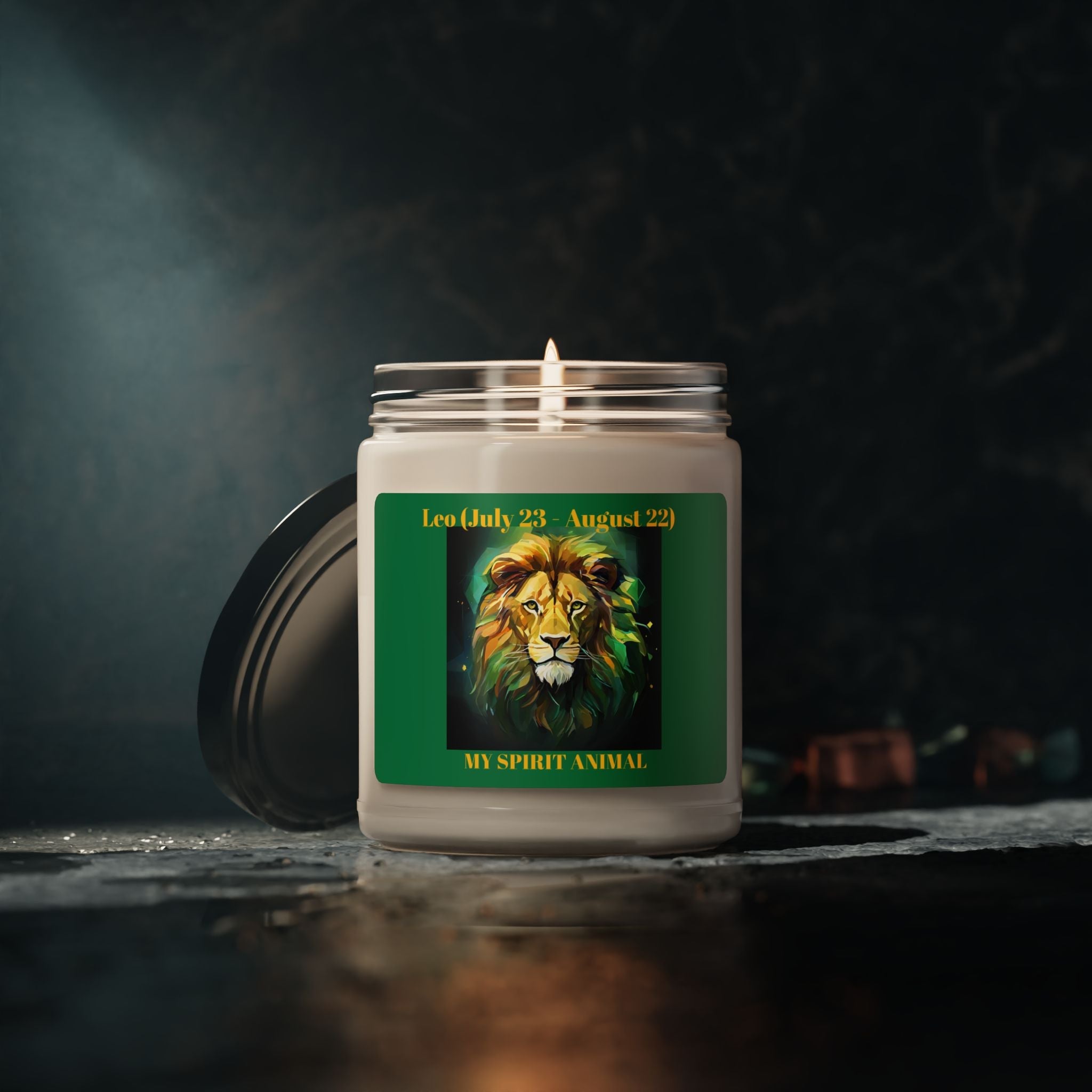 Leo Zodiac Scented Soy Candle - 9oz Aromatherapy Candle for Astrology Lovers - S-Mart Shop Smart Treasures