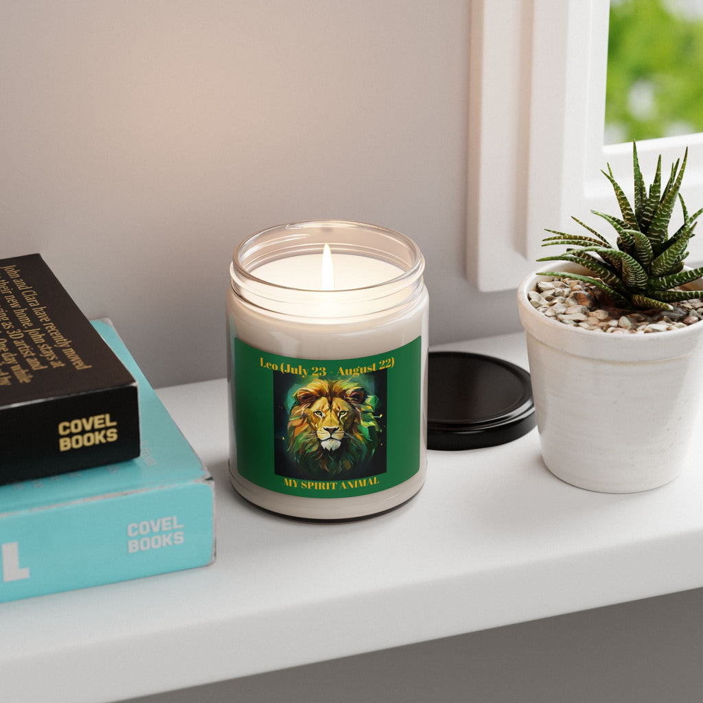 Leo Zodiac Scented Soy Candle - 9oz Aromatherapy Candle for Astrology Lovers - S-Mart Shop Smart Treasures