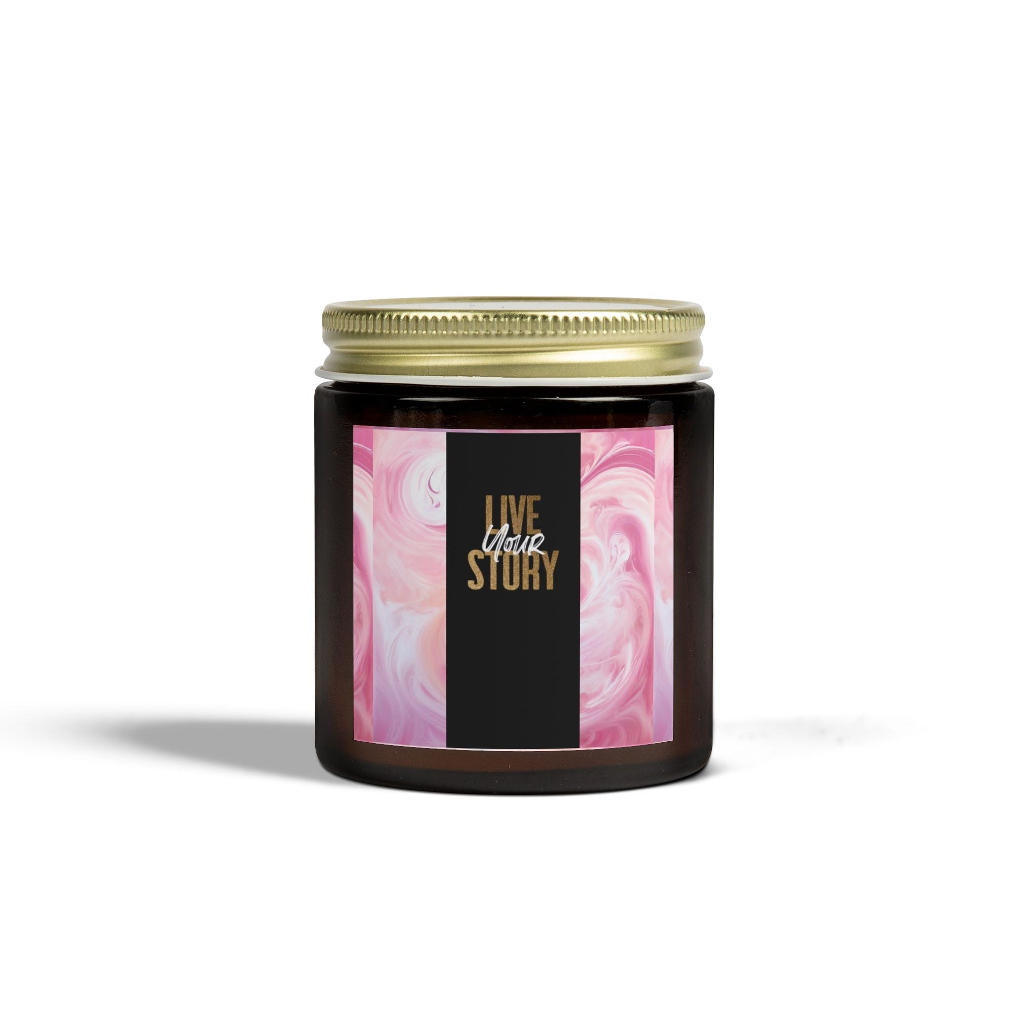 Live Your Story Scented Candle - Coconut Apricot Wax (4oz, 9oz) - Relaxing Home Fragrance for Any Occasion - S - Mart Shop Smart Treasures