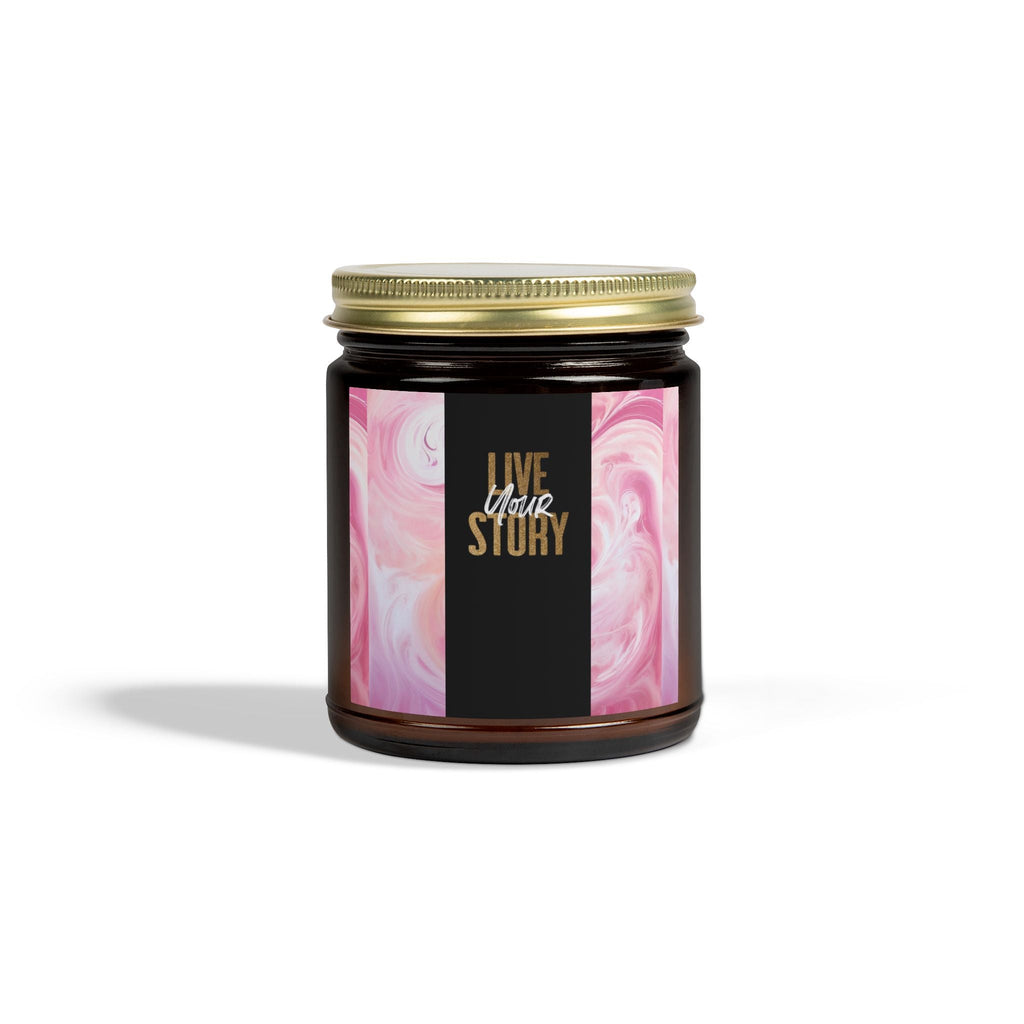 Live Your Story Scented Candle - Coconut Apricot Wax (4oz, 9oz) - Relaxing Home Fragrance for Any Occasion - S - Mart Shop Smart Treasures