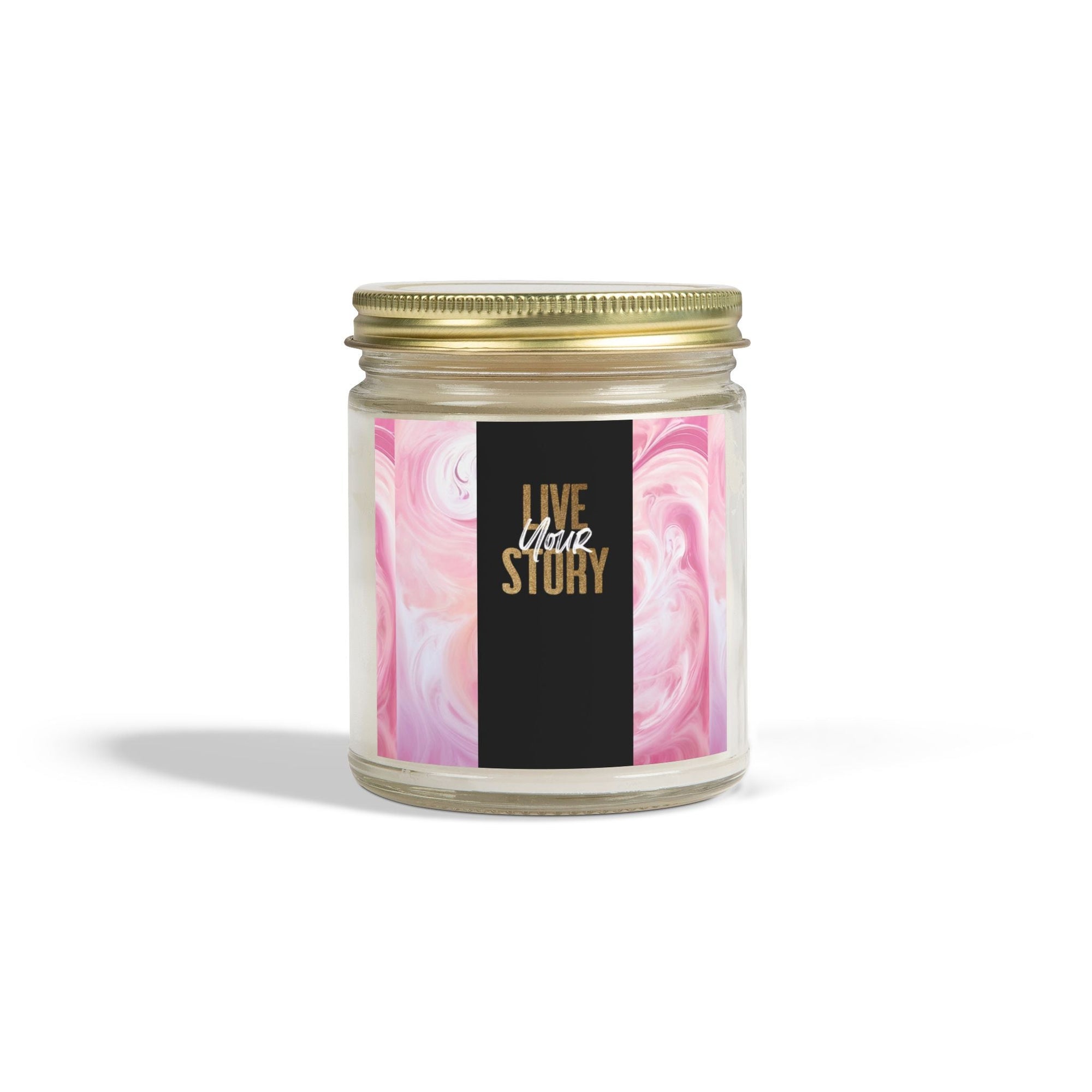 Live Your Story Scented Candle - Coconut Apricot Wax (4oz, 9oz) - Relaxing Home Fragrance for Any Occasion - S - Mart Shop Smart Treasures