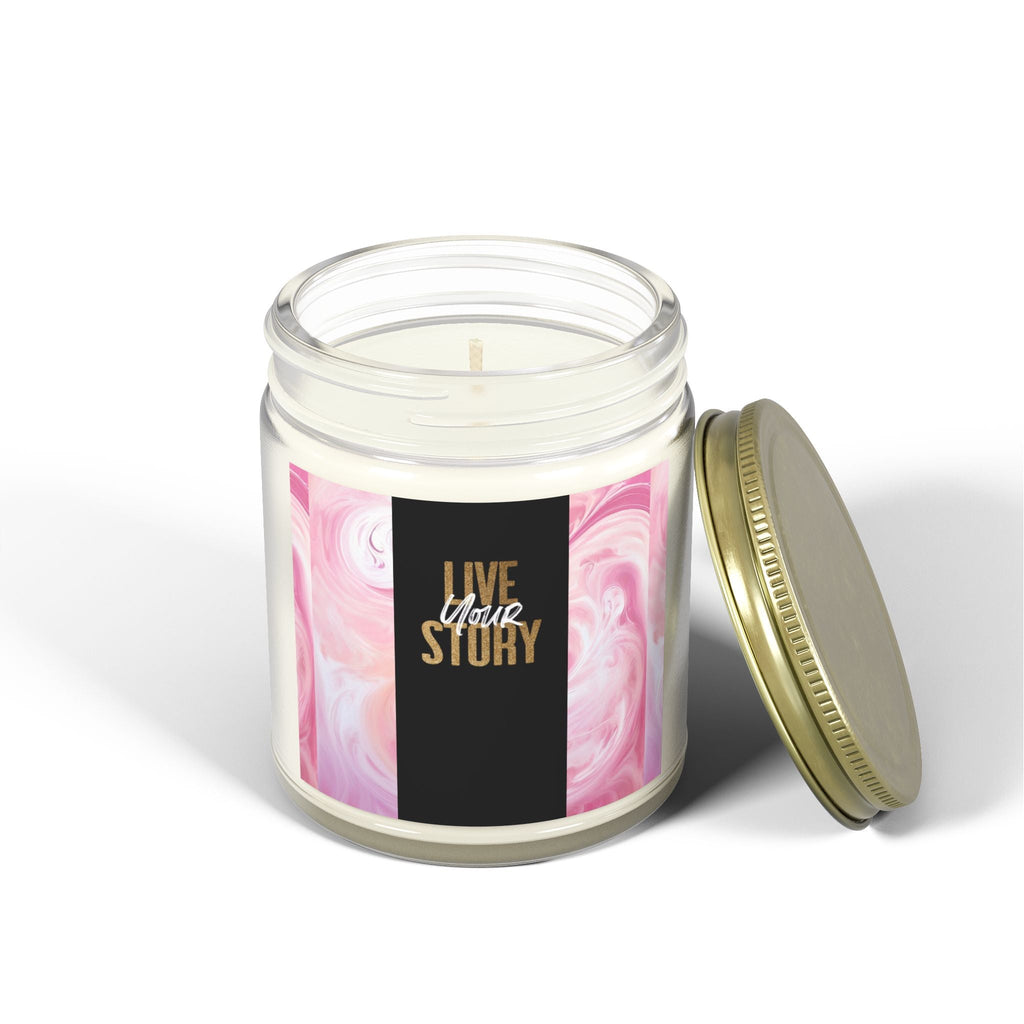 Live Your Story Scented Candle - Coconut Apricot Wax (4oz, 9oz) - Relaxing Home Fragrance for Any Occasion - S - Mart Shop Smart Treasures