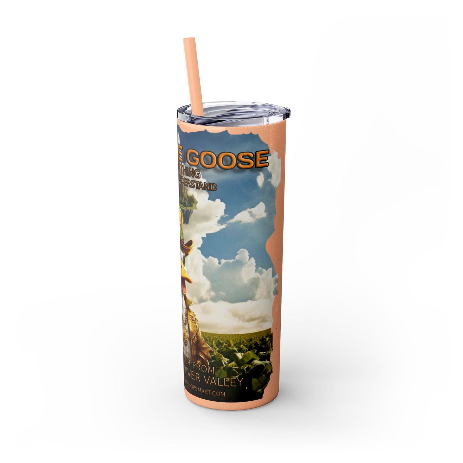 Lucky The Goose Skinny Tumbler with Straw, 20oz - S-Mart Shop Smart Treasures