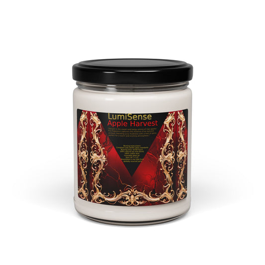 LumiSense Apple Harvest Scented Soy Candle - 9oz - Cozy Fall Aroma for Home Decor - S-Mart Shop Smart Treasures