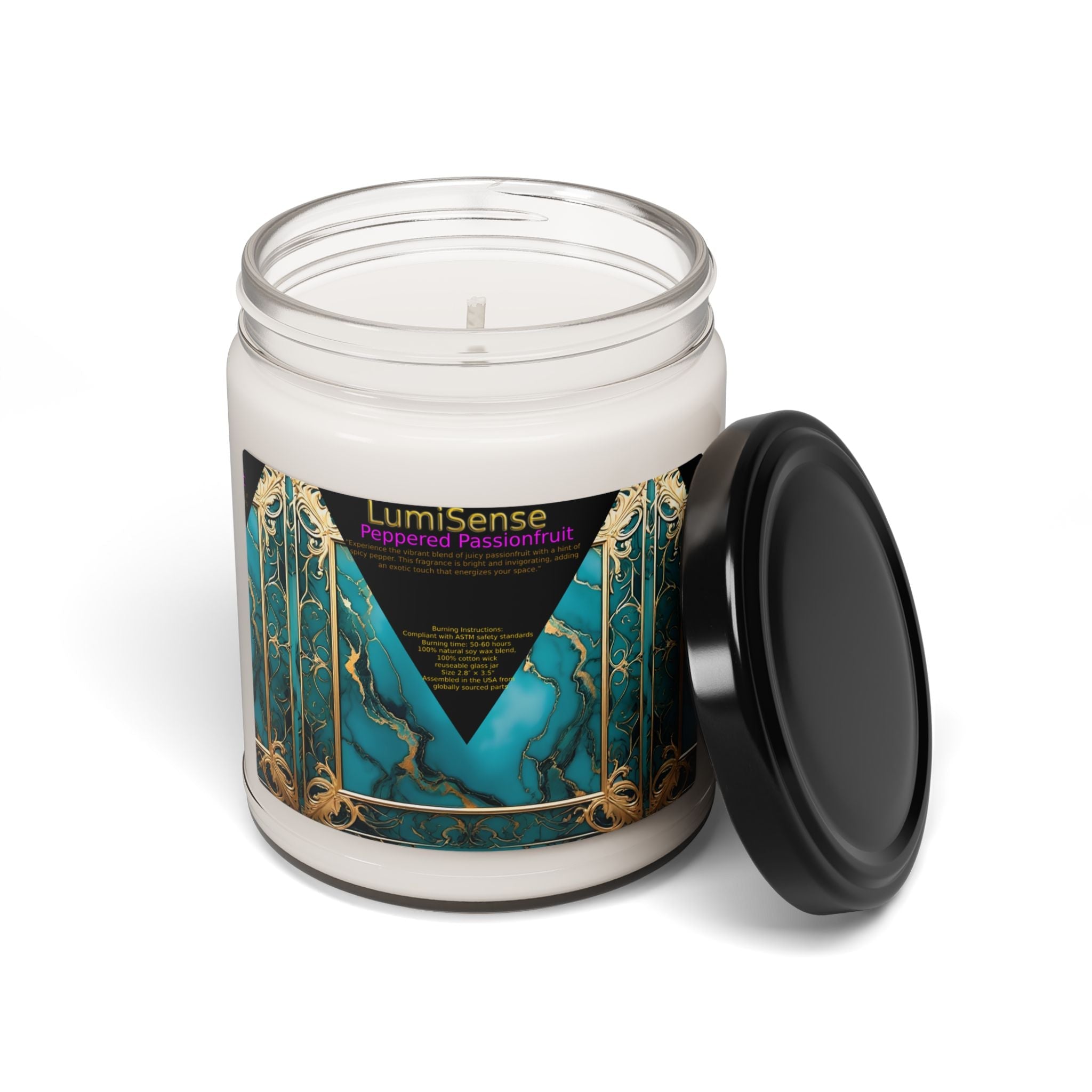 LumiSense Peppered Passionfruit Scented Soy Candle - 9oz Aromatherapy Candle for Relaxation and Home Decor - S-Mart Shop Smart Treasures