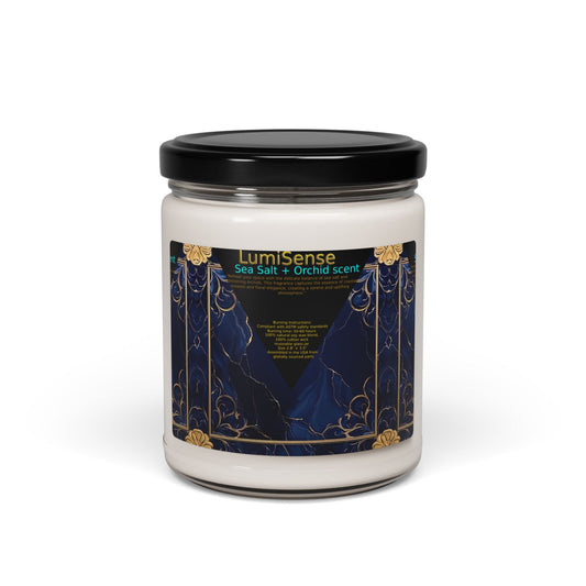 LumiSense Scented Soy Candle - Sea Salt + Orchid | Relaxing Home Fragrance for Spa Days & Self-Care - S-Mart Shop Smart Treasures