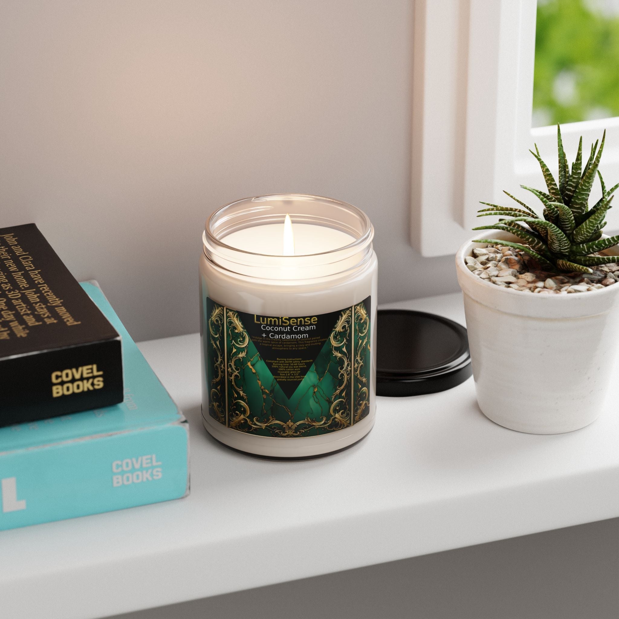 Luxurious Coconut Cream & Cardamom Scented Soy Candle - 9oz - S-Mart Shop Smart Treasures