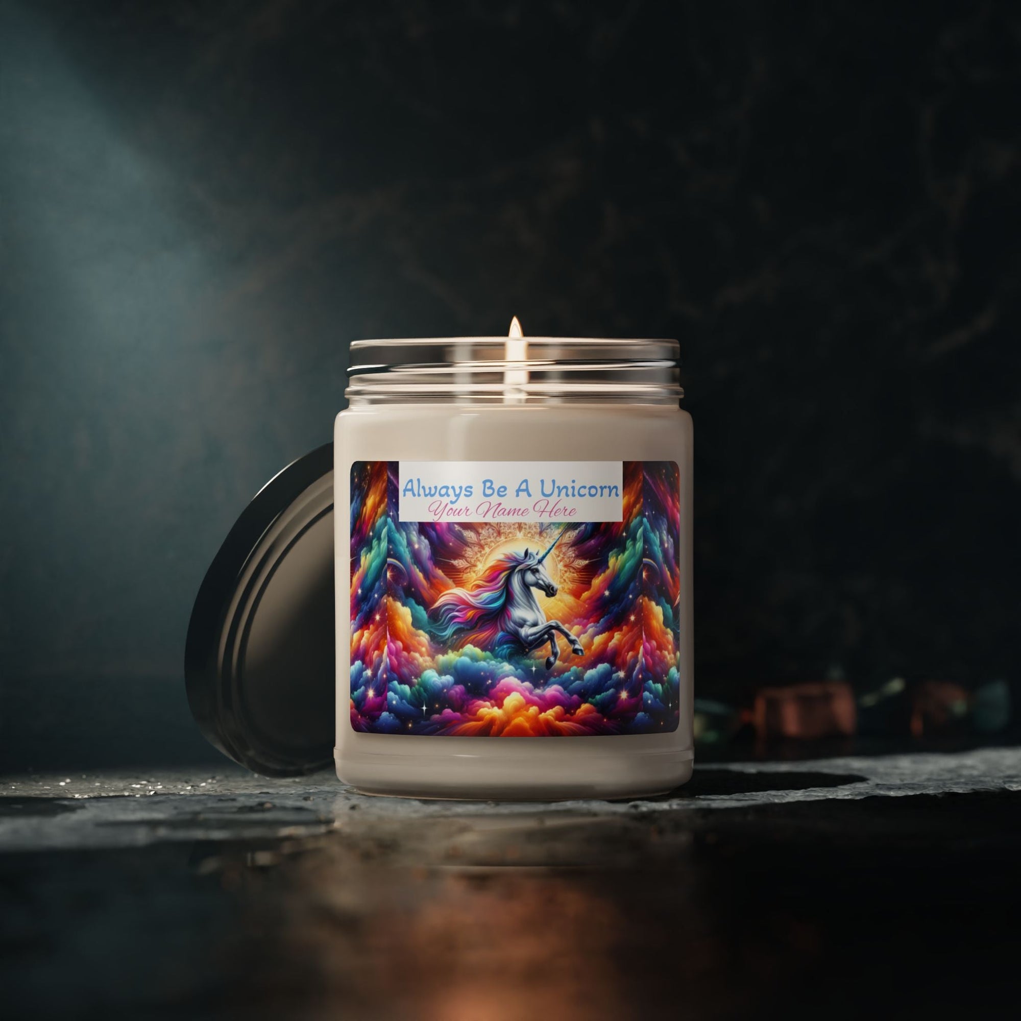 Magical Unicorn Always Be A Unicorn Design, Soy Candle 9oz - S - Mart Shop Smart Treasures