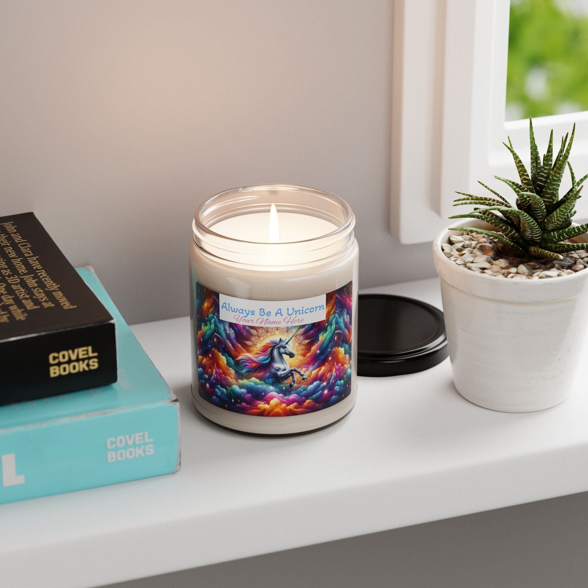 Magical Unicorn Always Be A Unicorn Design, Soy Candle 9oz - S - Mart Shop Smart Treasures