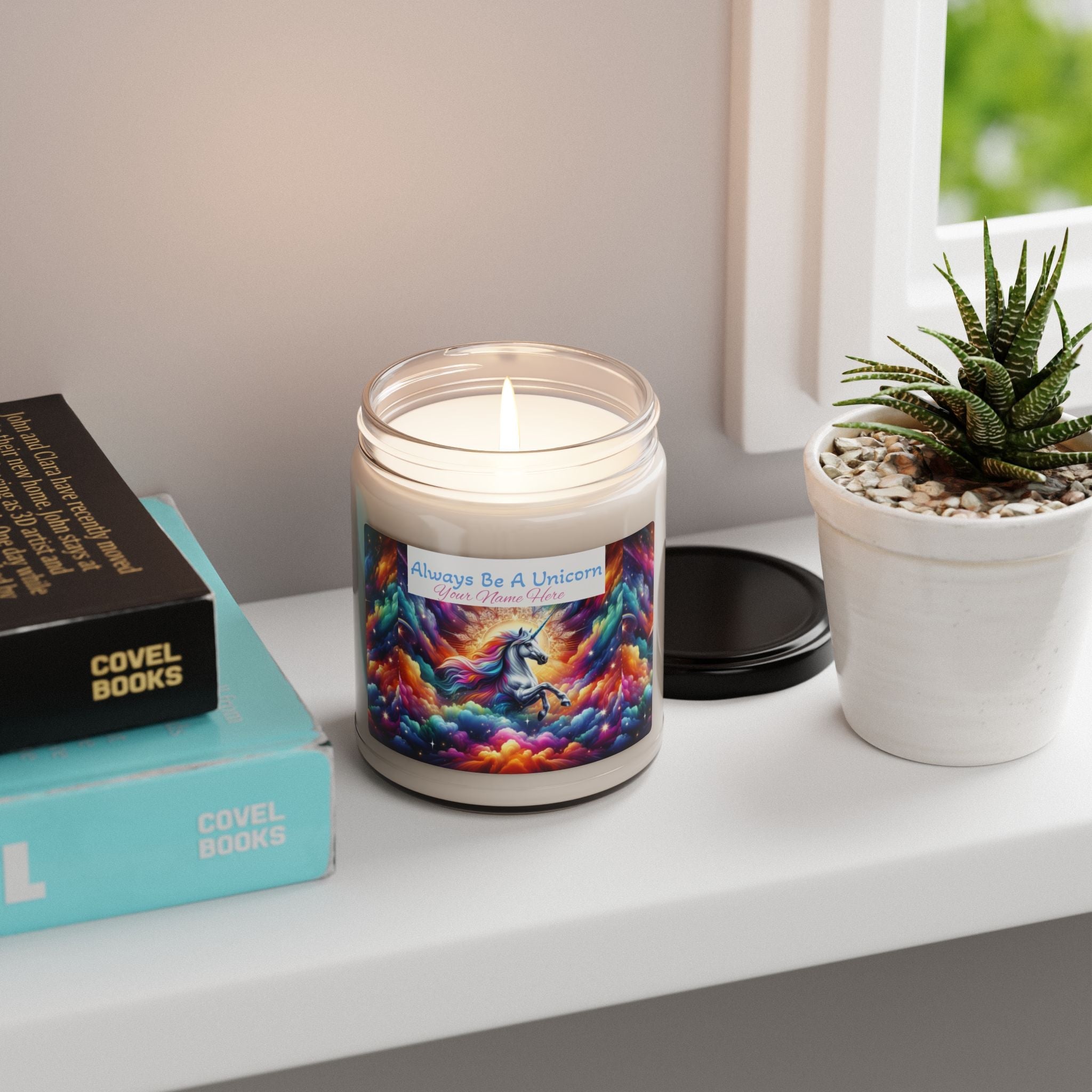 Magical Unicorn Always Be A Unicorn Design, Soy Candle 9oz - S-Mart Shop Smart Treasures