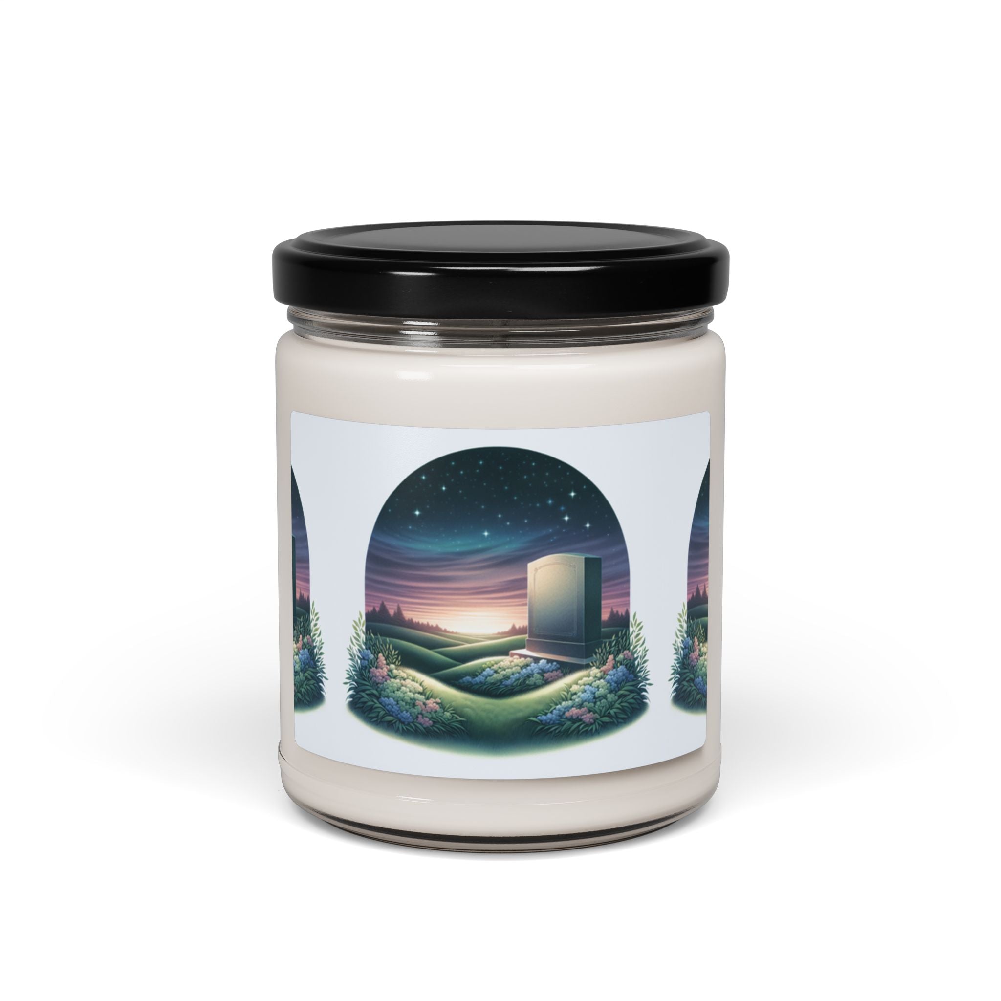 Memorial Memory Of.. Customizable Name/Text Scented Soy Candle - 9oz Nature-Inspired Home Décor - S-Mart Shop Smart Treasures