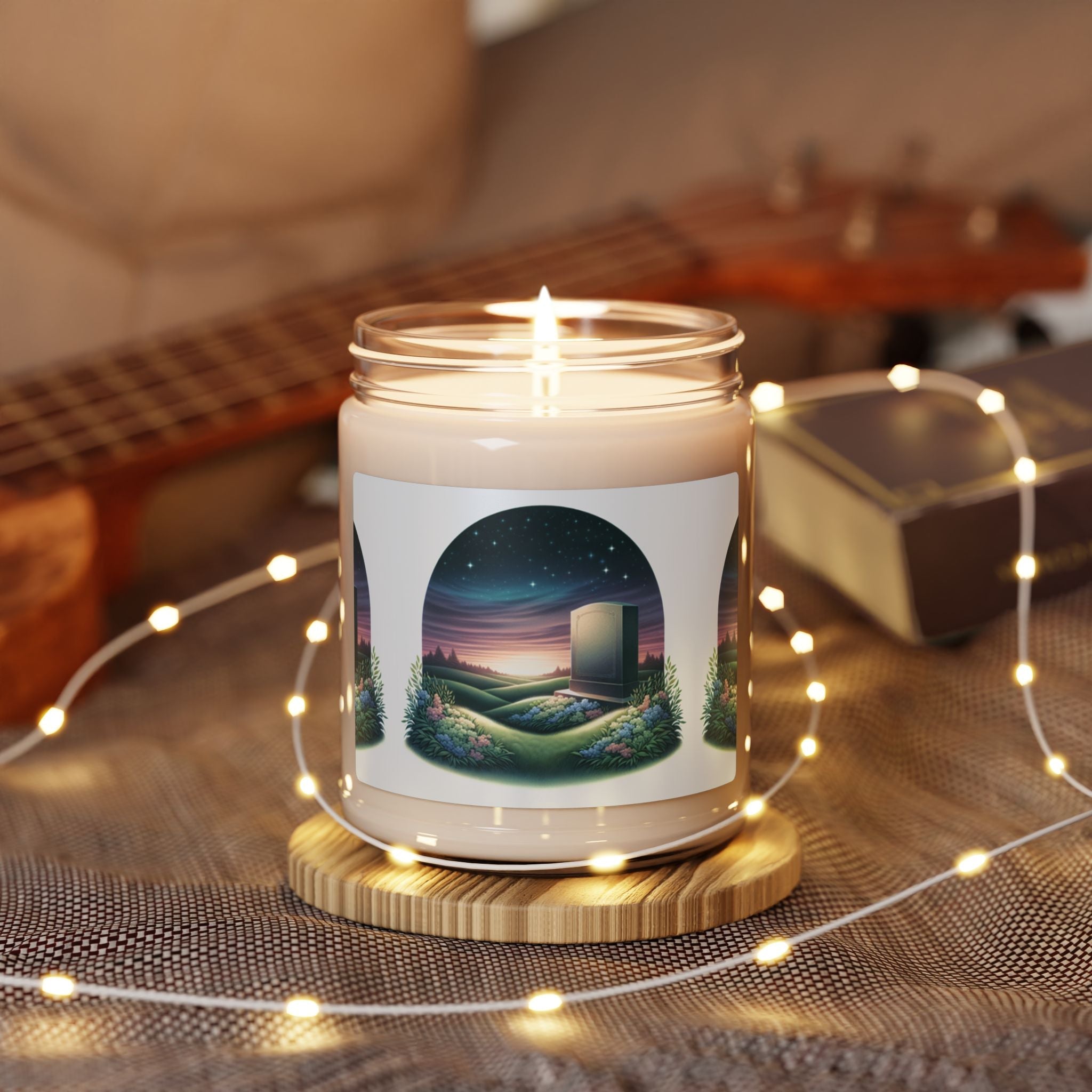 Memorial Memory Of.. Customizable Name/Text Scented Soy Candle - 9oz Nature-Inspired Home Décor - S-Mart Shop Smart Treasures