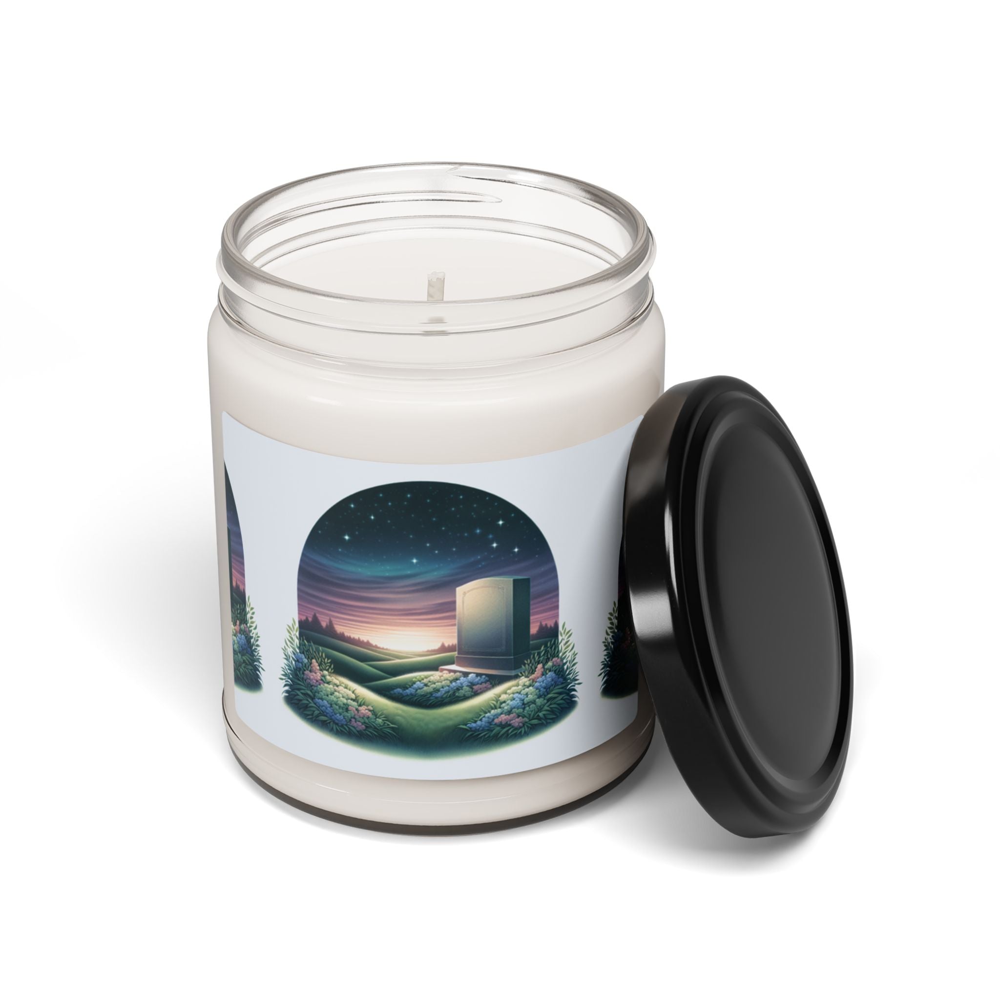 Memorial Memory Of.. Customizable Name/Text Scented Soy Candle - 9oz Nature-Inspired Home Décor - S-Mart Shop Smart Treasures