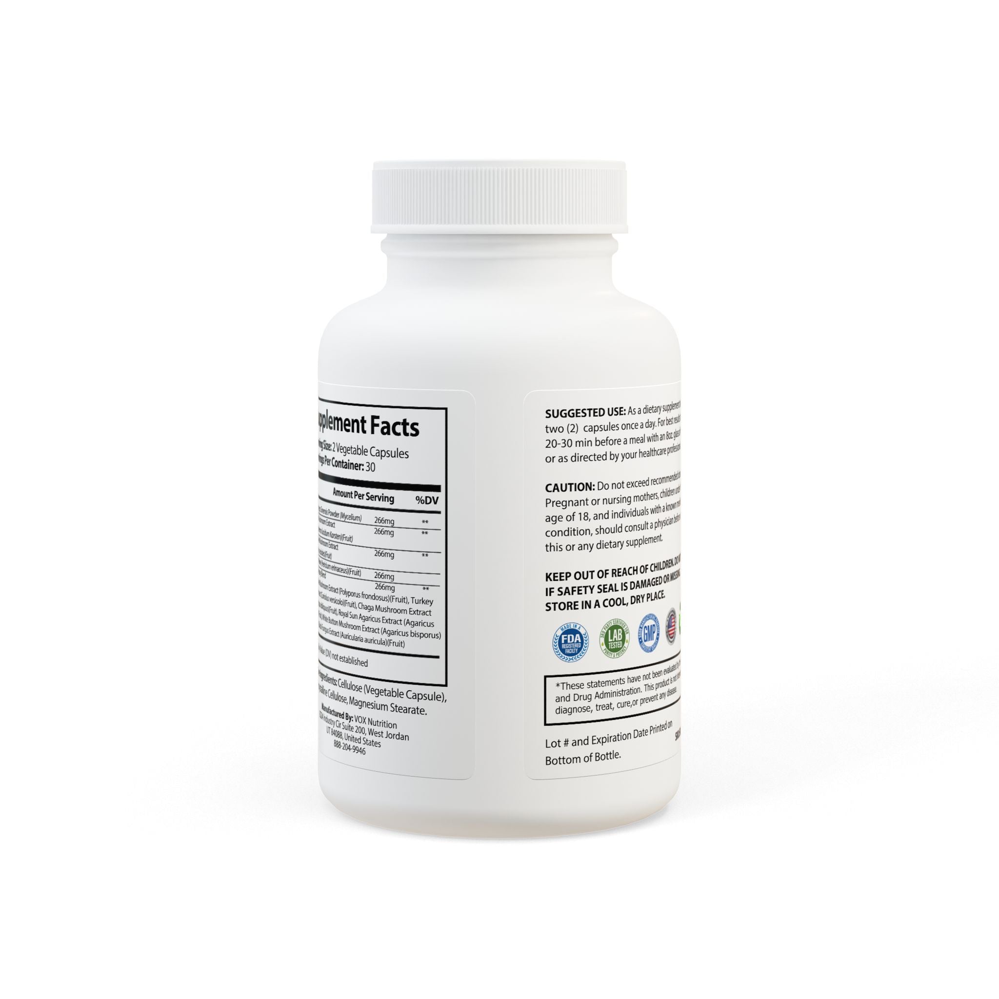 Mushroom Blend Supplement (60 Capsules) - S-Mart Shop Smart Treasures