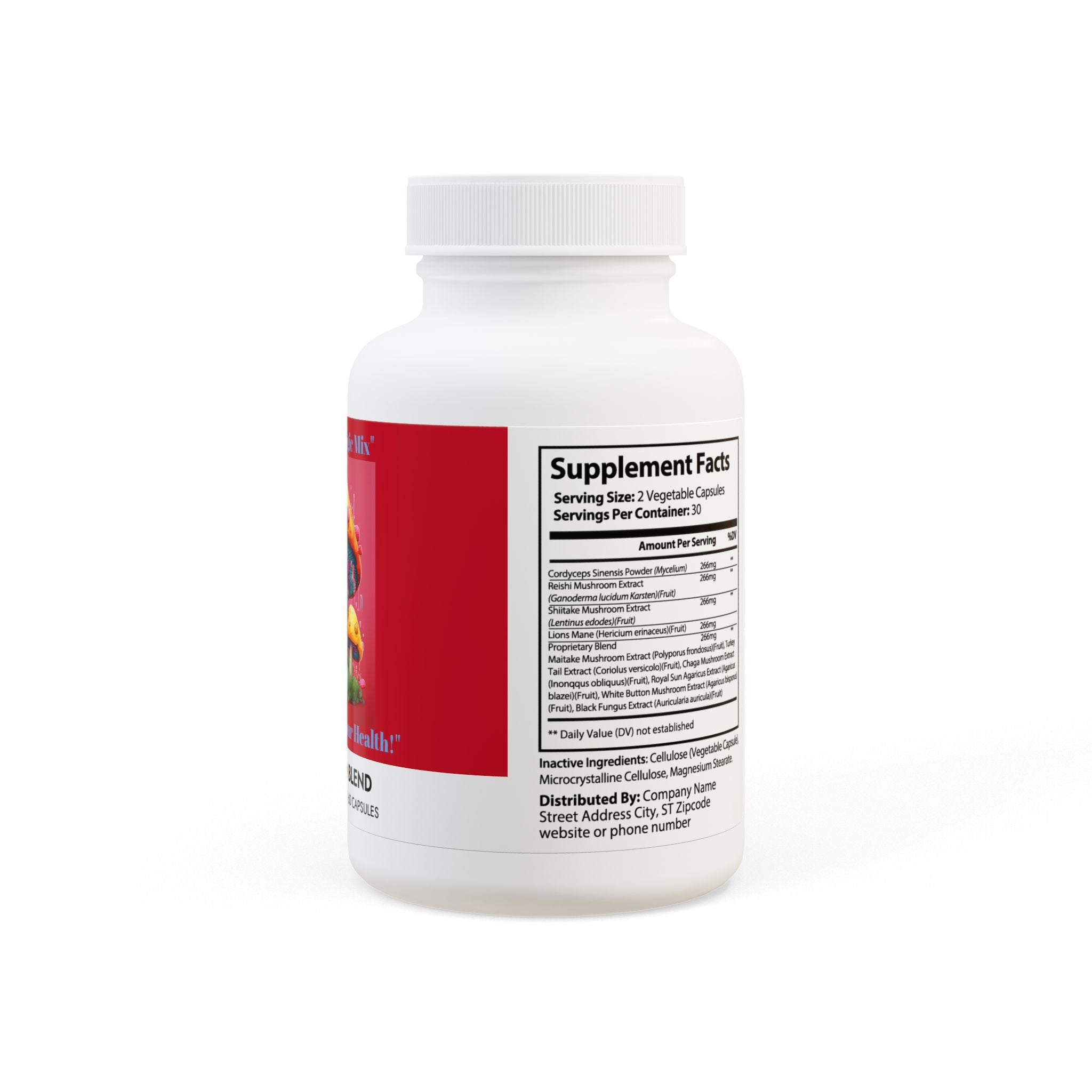 Mushroom Blend Supplement (60 Capsules) - S-Mart Shop Smart Treasures